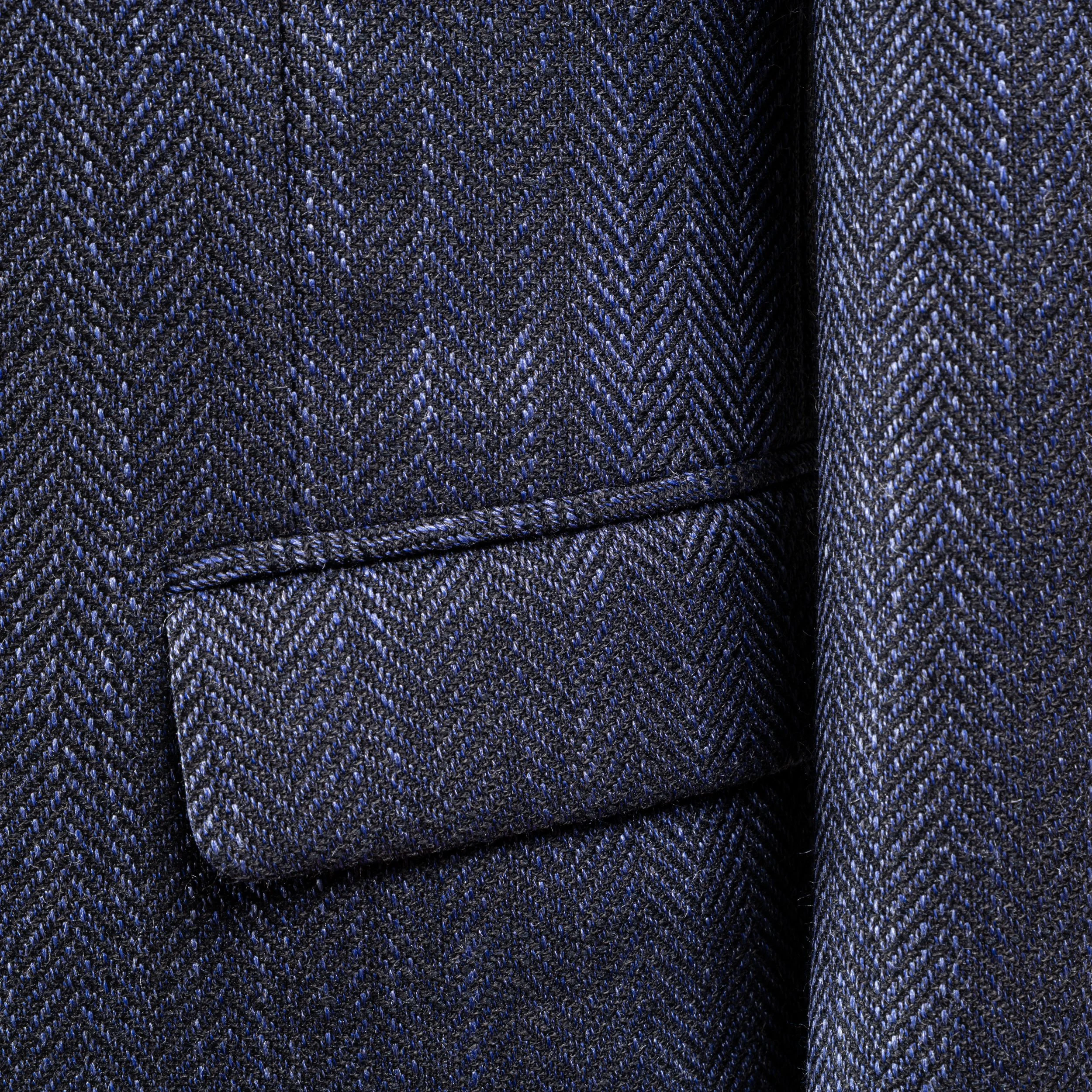 Dark blue bespoke jacket in wool and silk - Cerutti Oxygen-2.jpg