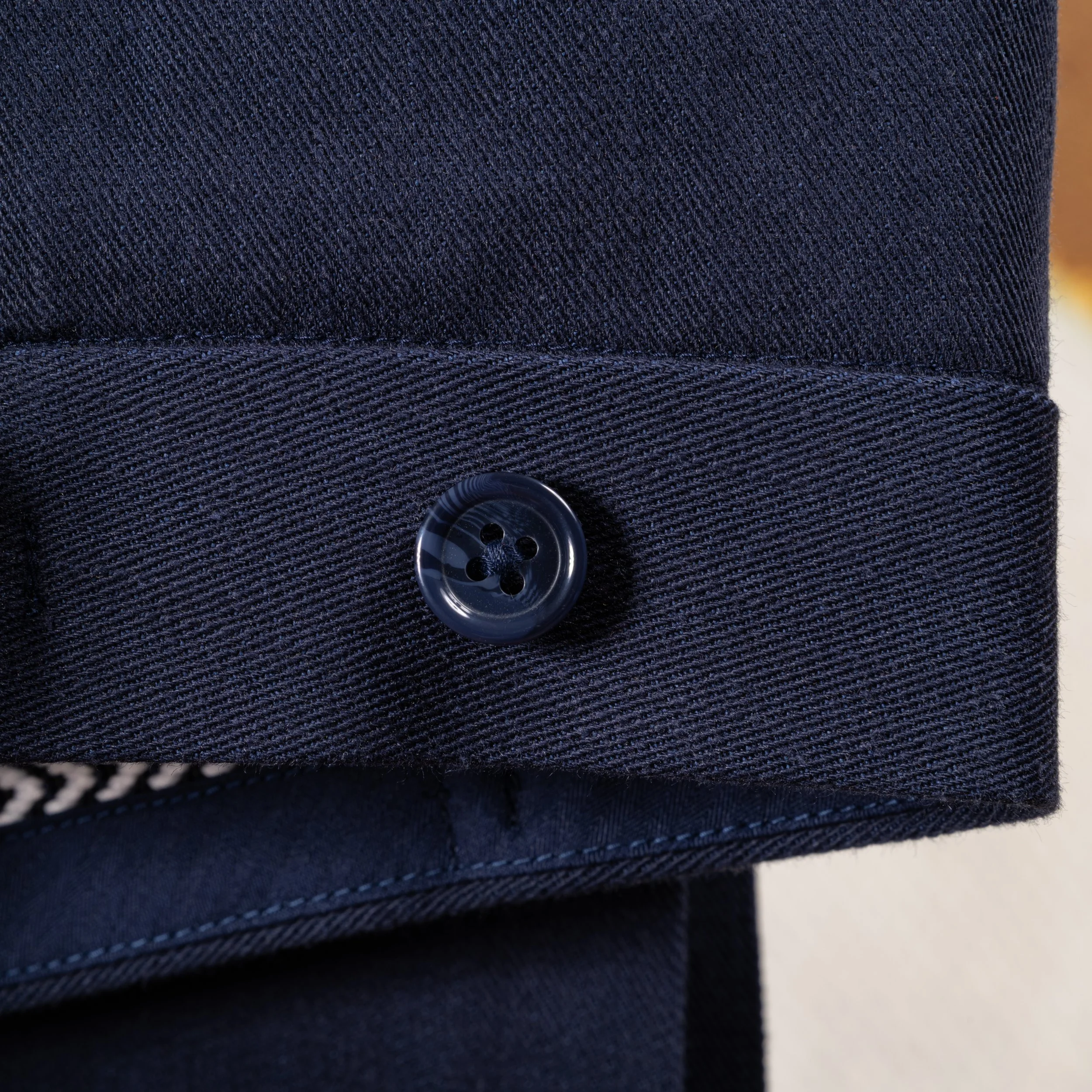 Dark indigo bespoke trousers in cotton - Caccioppoli Napoli-5.jpg