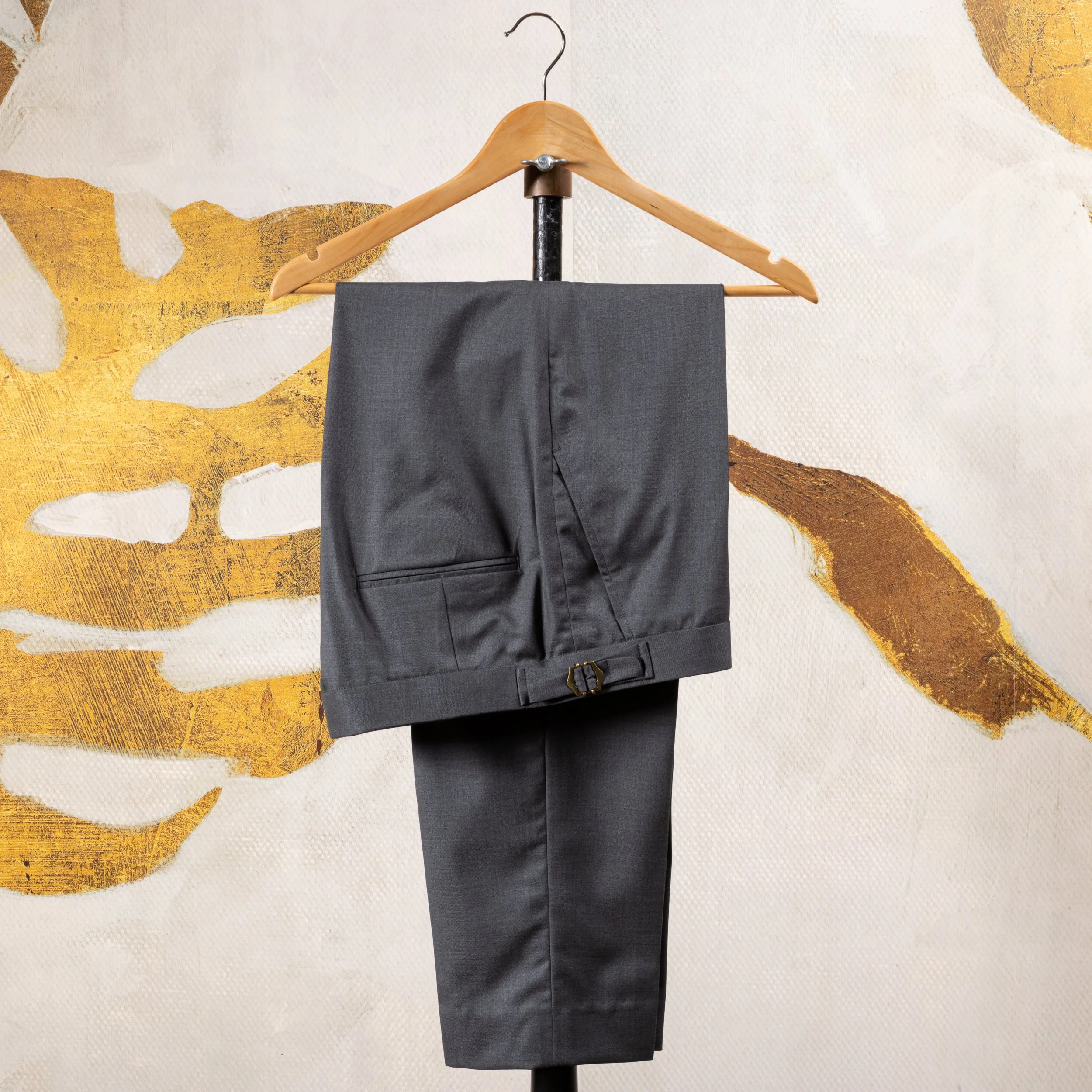 Grey bespoke trousers in Super 160's wool - Caccioppoli Napoli-1.jpg