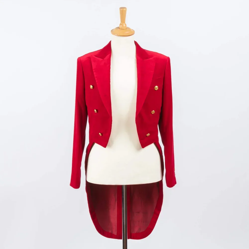 Tailcoat Velvet Red Concert Attire