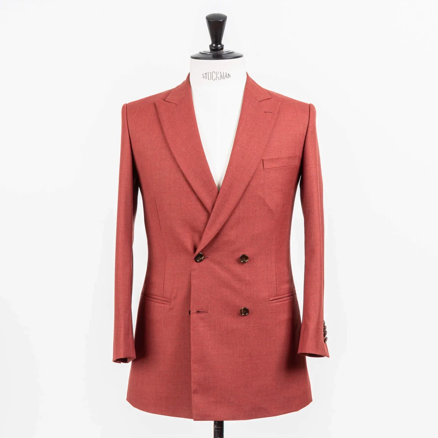 Terracotta red double breasted wedding suit men bespoke - bold groom suit Amsterdam