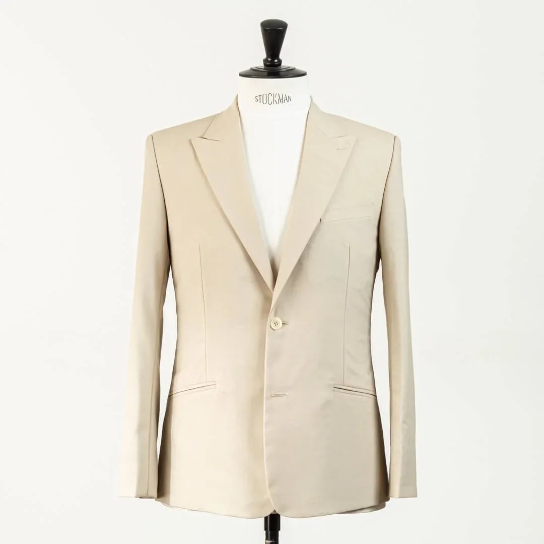 Beige wedding suit men Super 140s Bateman & Ogden - light summer bespoke groom suit Amsterdam