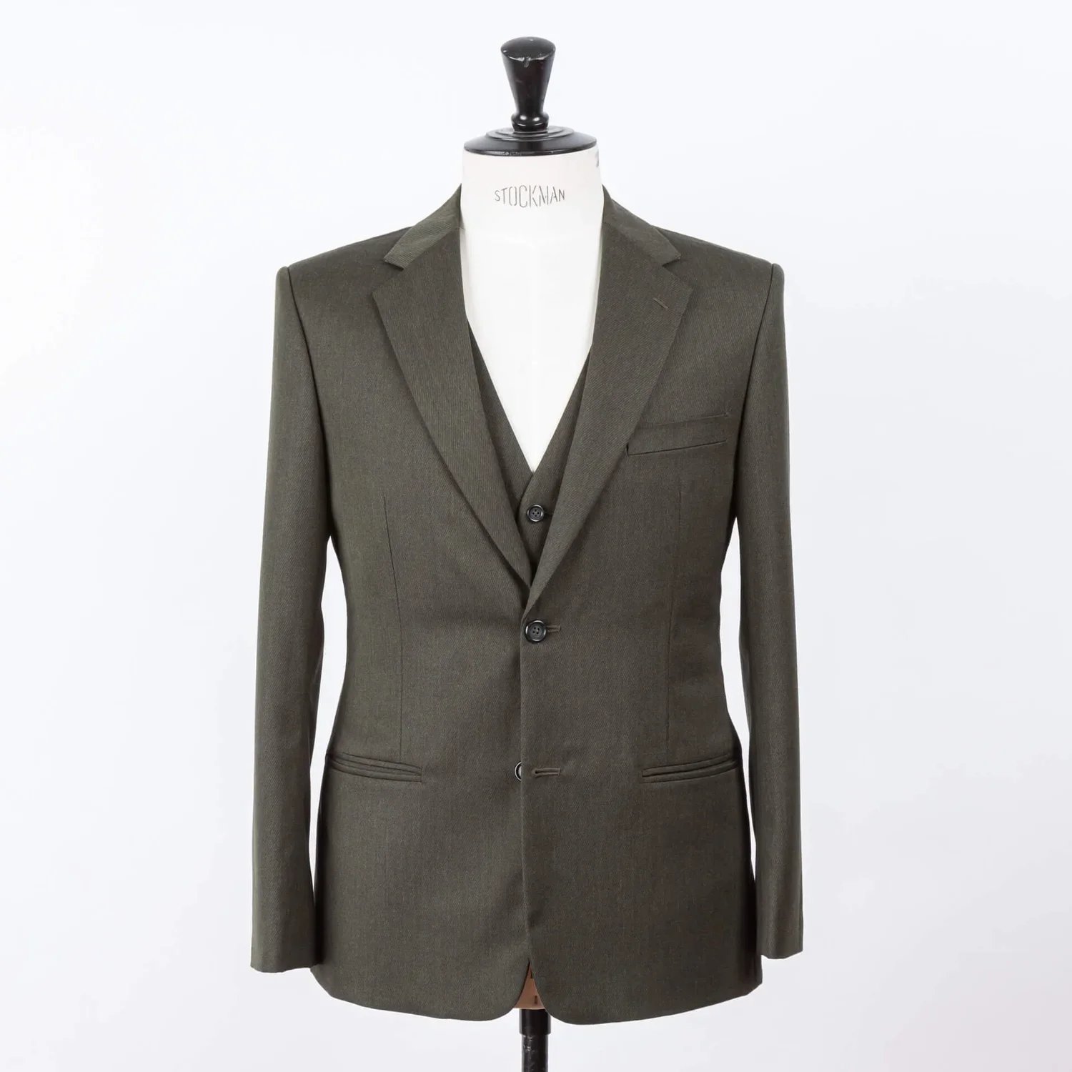 Olive green wedding suit men three-piece with matching vest - elegant bespoke groom suit Amsterdam