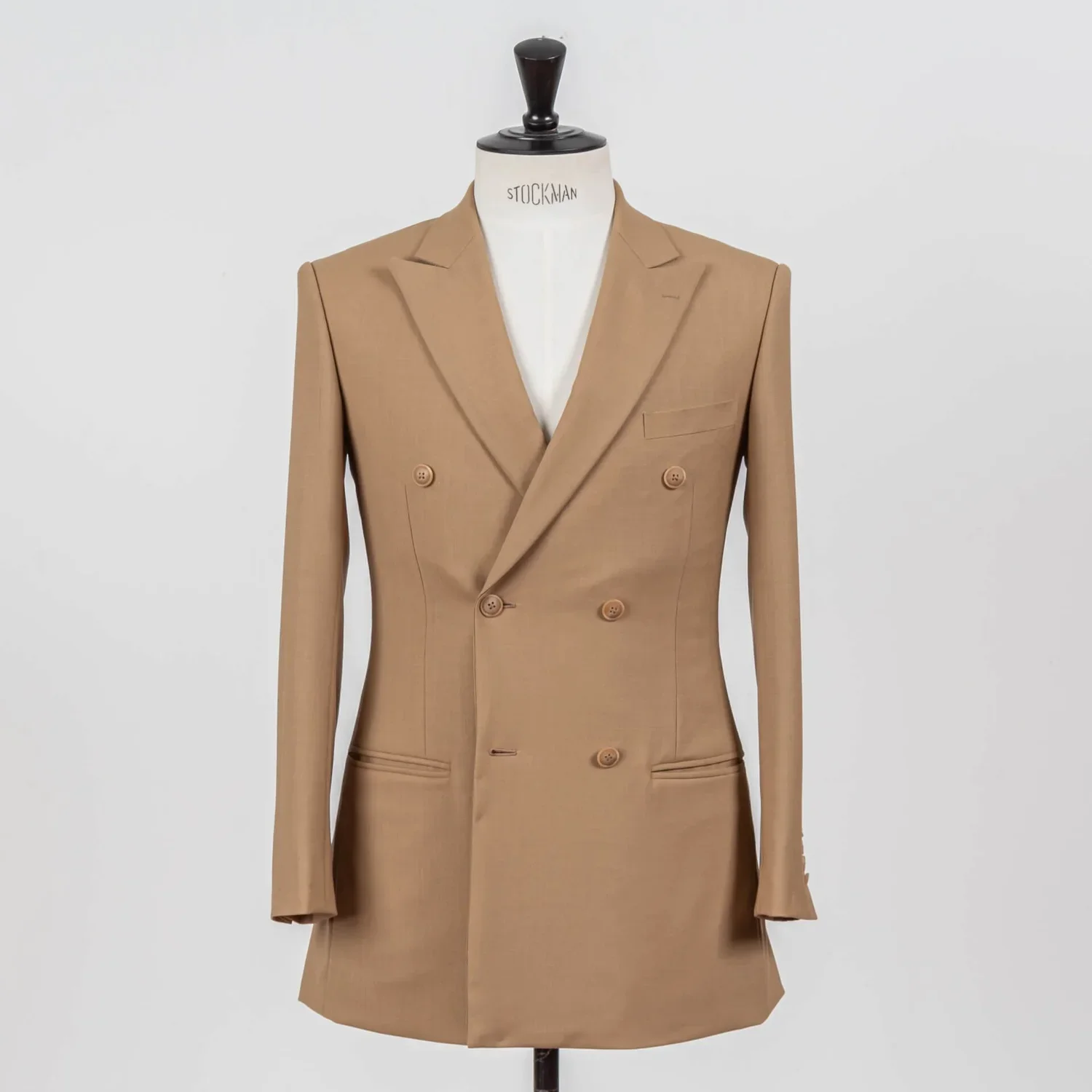 Double Breasted Jacket In Plain Weave Magnolia