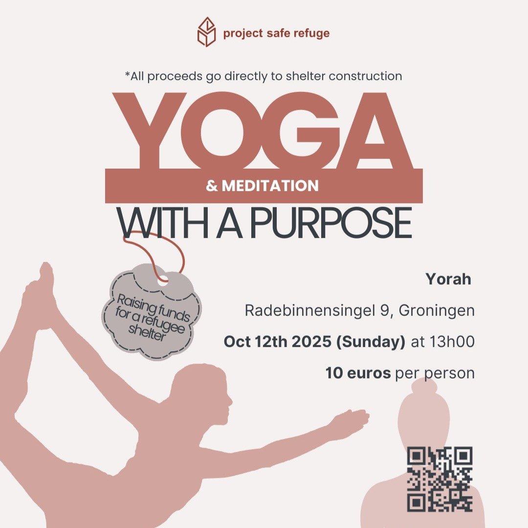 🧘&zwj;♀️ Doe je mee met meditatie &amp; yoga op donatiebasis? Je kan je opgeven via ons rooster (link in bio)!

💰Alle opbrengsten gaan naar een team van jonge architecten en bouwers die plekken cre&euml;ren voor mensen die dit nodig hebben door de 