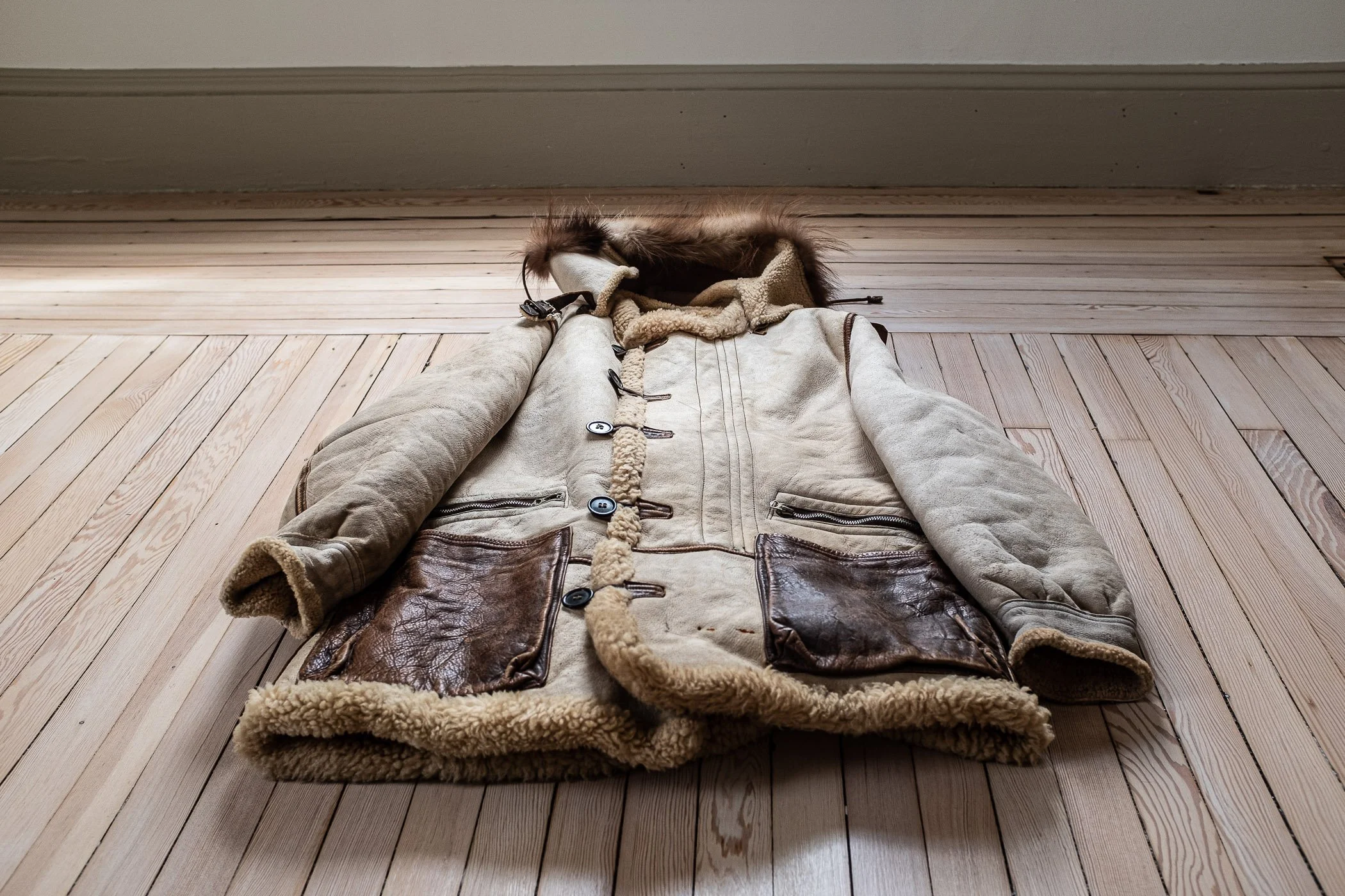 WW2 USAAF B-7 Arctic Sheepskin Leather Flight Parka 