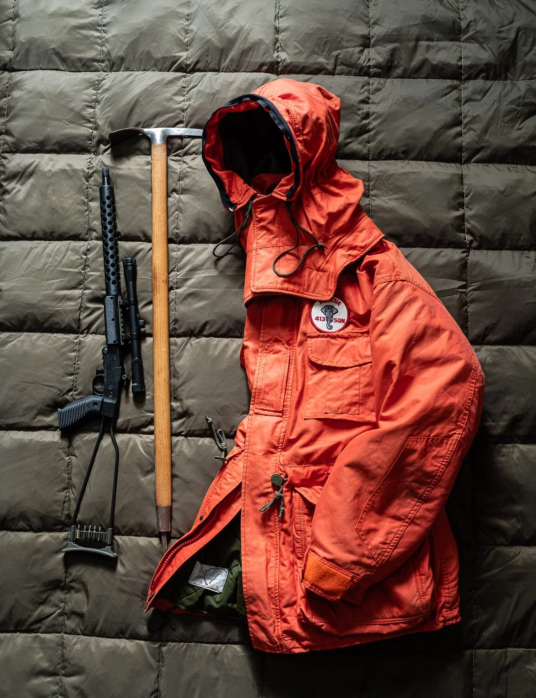 rrl mister freedom real mccoy nigel cabourn usarp canadian sar tech ventile orange smock