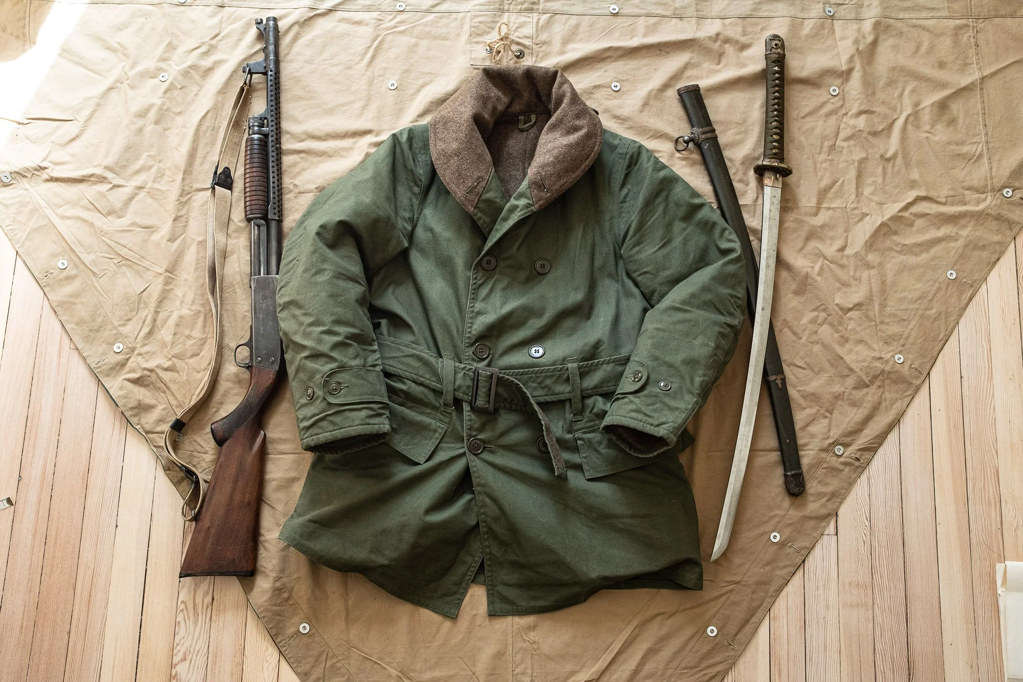 there will be blood shawl collar mackinaw coat jacket ww2
