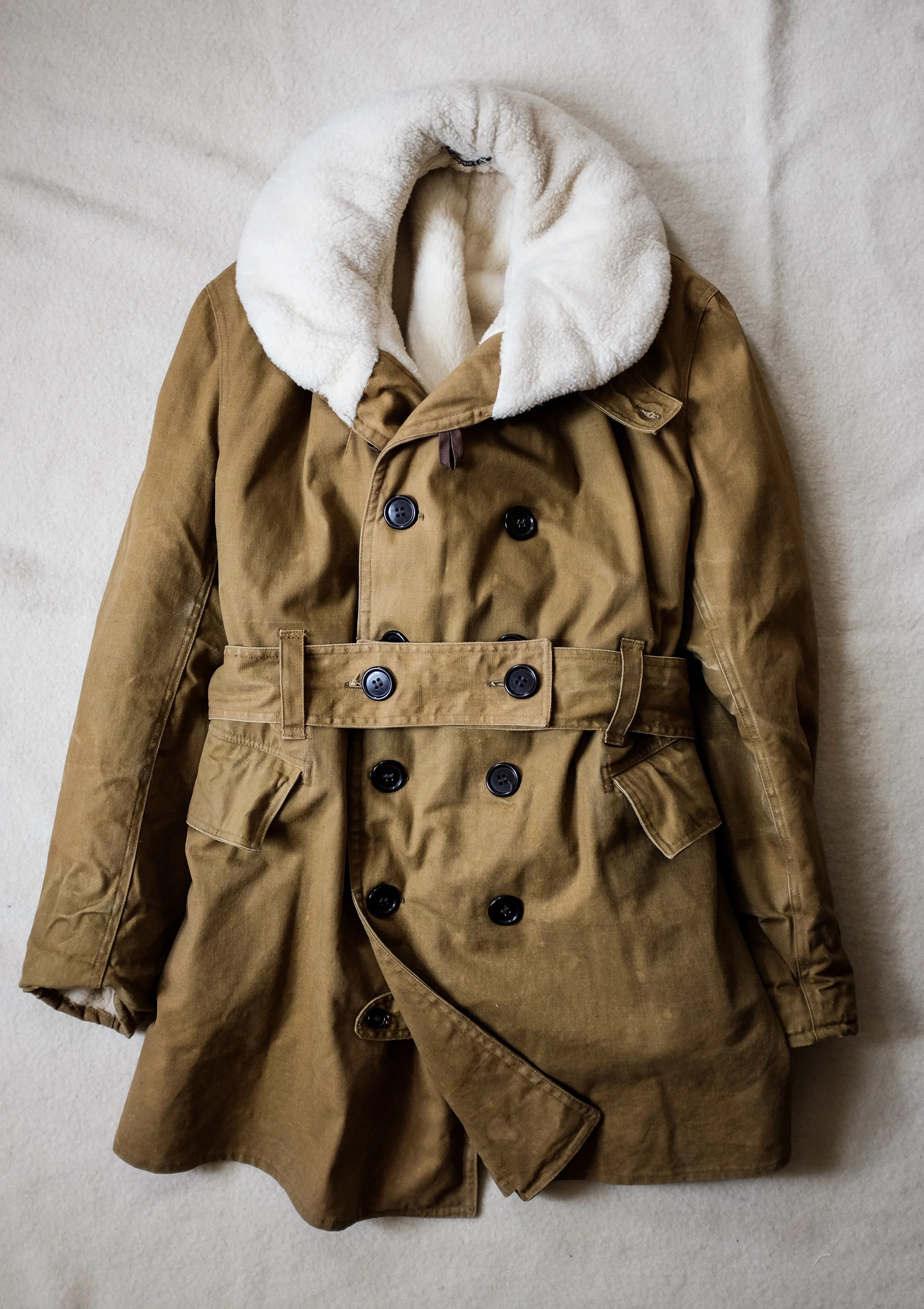 Mint Condition WW2 Canadian Army/ RCN White Wool lined Canvas Jeep Coat Mackinaw
