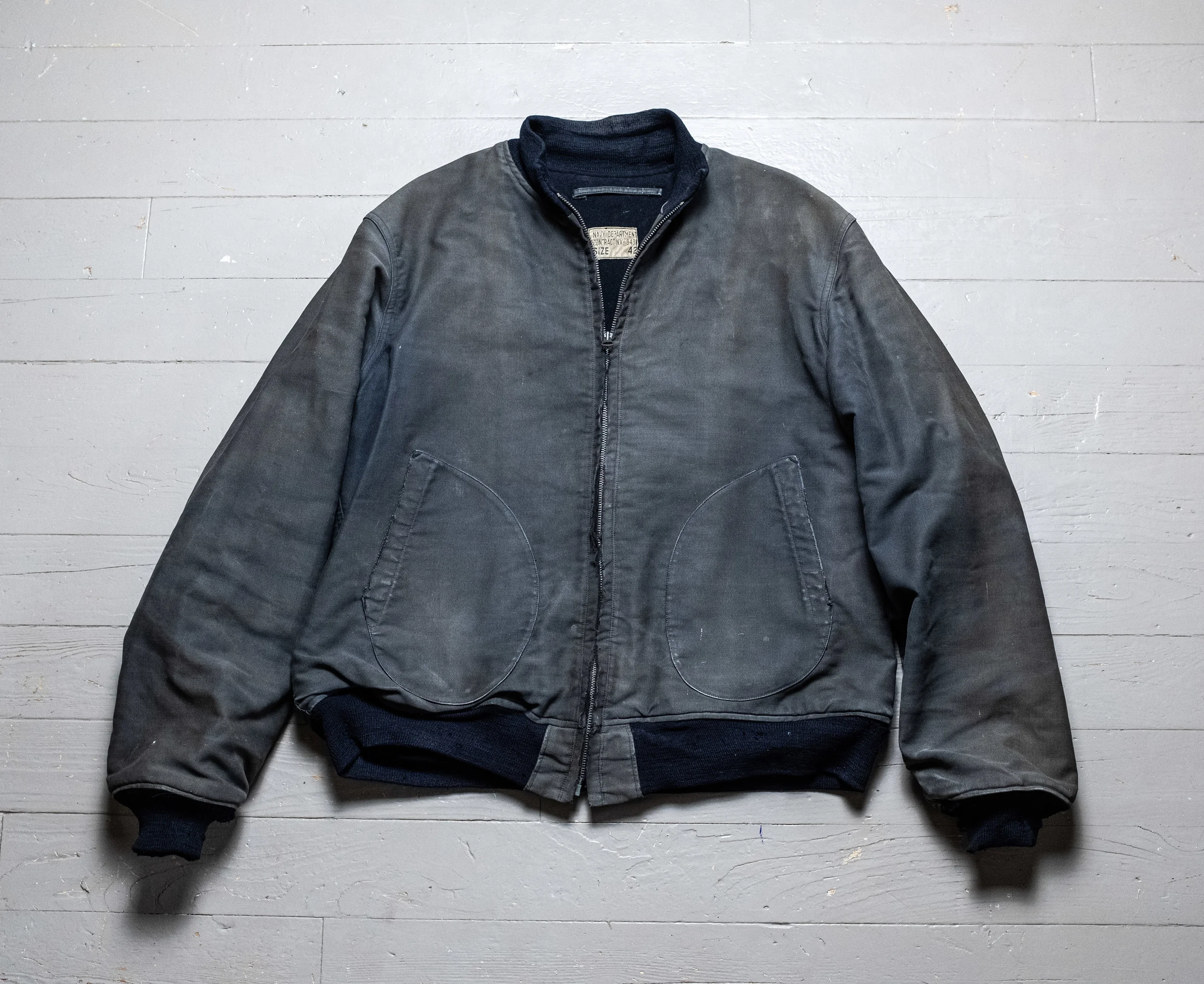 WW2 USN 1st Pattern Zip Front Jungle Cloth Deck Jacket