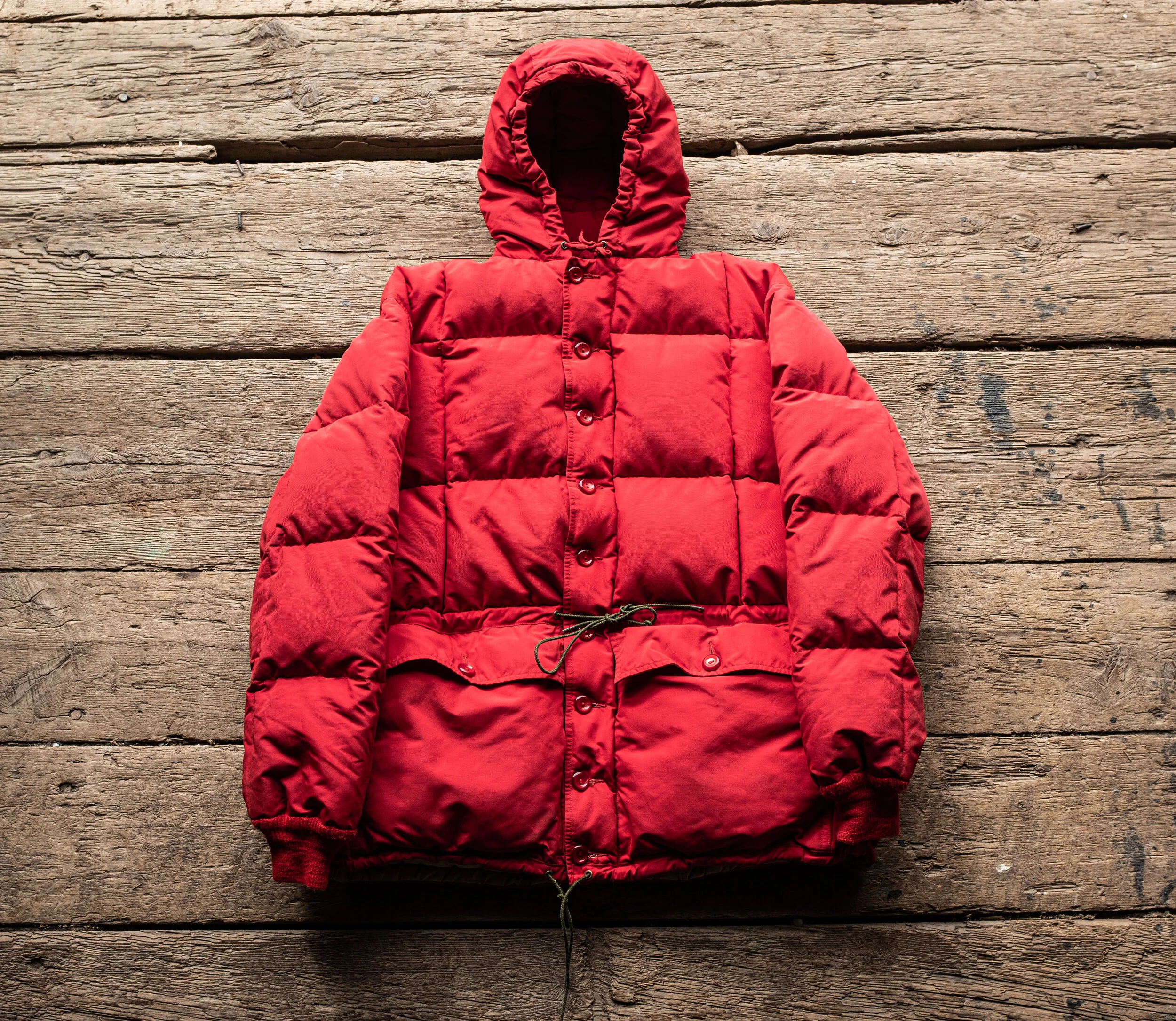 Earliest 1950's Pre-Kara Koram Eddie Bauer Survival Red Arctic Goose Down Parka. 