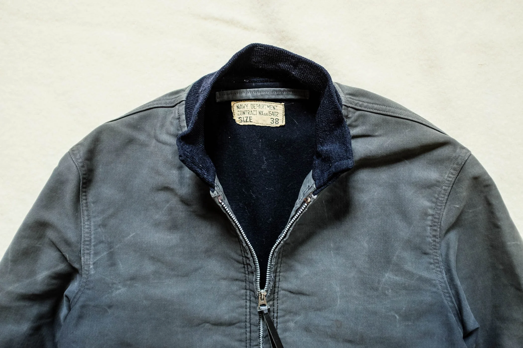 WW2 US.NAVY DECK JACKET 後期 WW2 U.S.NAVY BLUE DECK JACKET（40 
