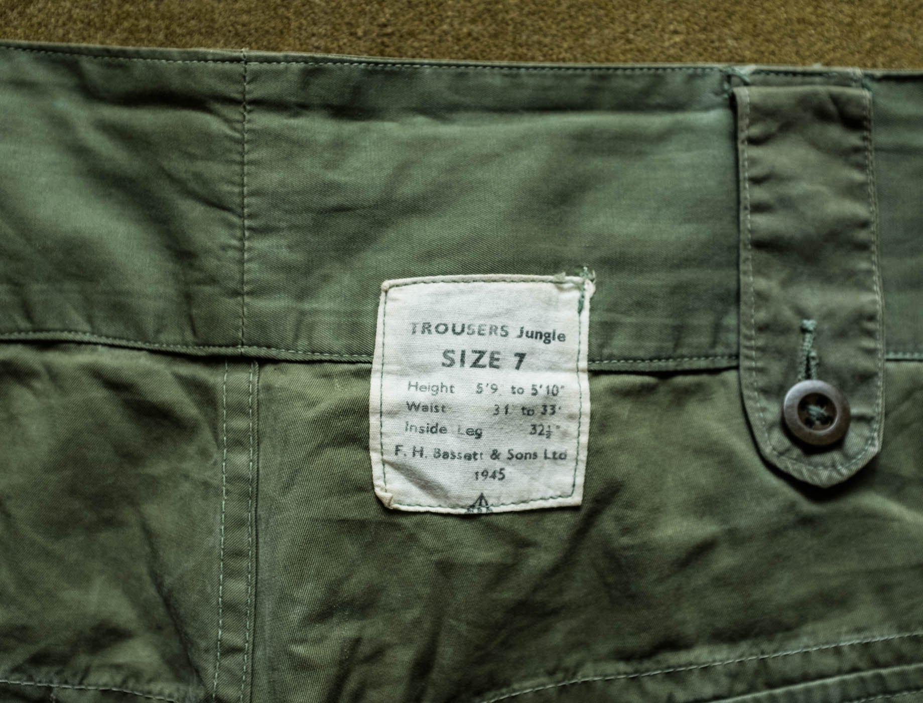 WW2 British Army Windproof Jungle Trousers — SAUNDERSMILITARIA