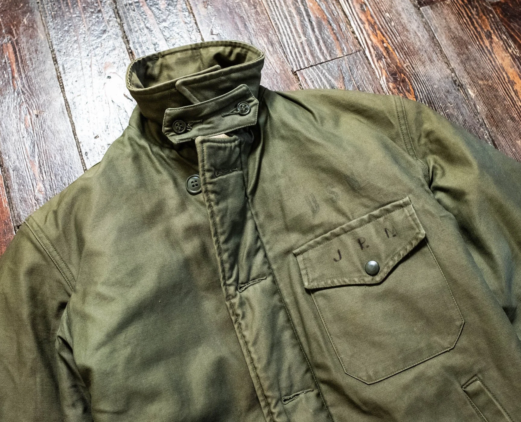 1960s 1st pattern USN A-2 deck jacket collar tab — SAUNDERSMILITARIA