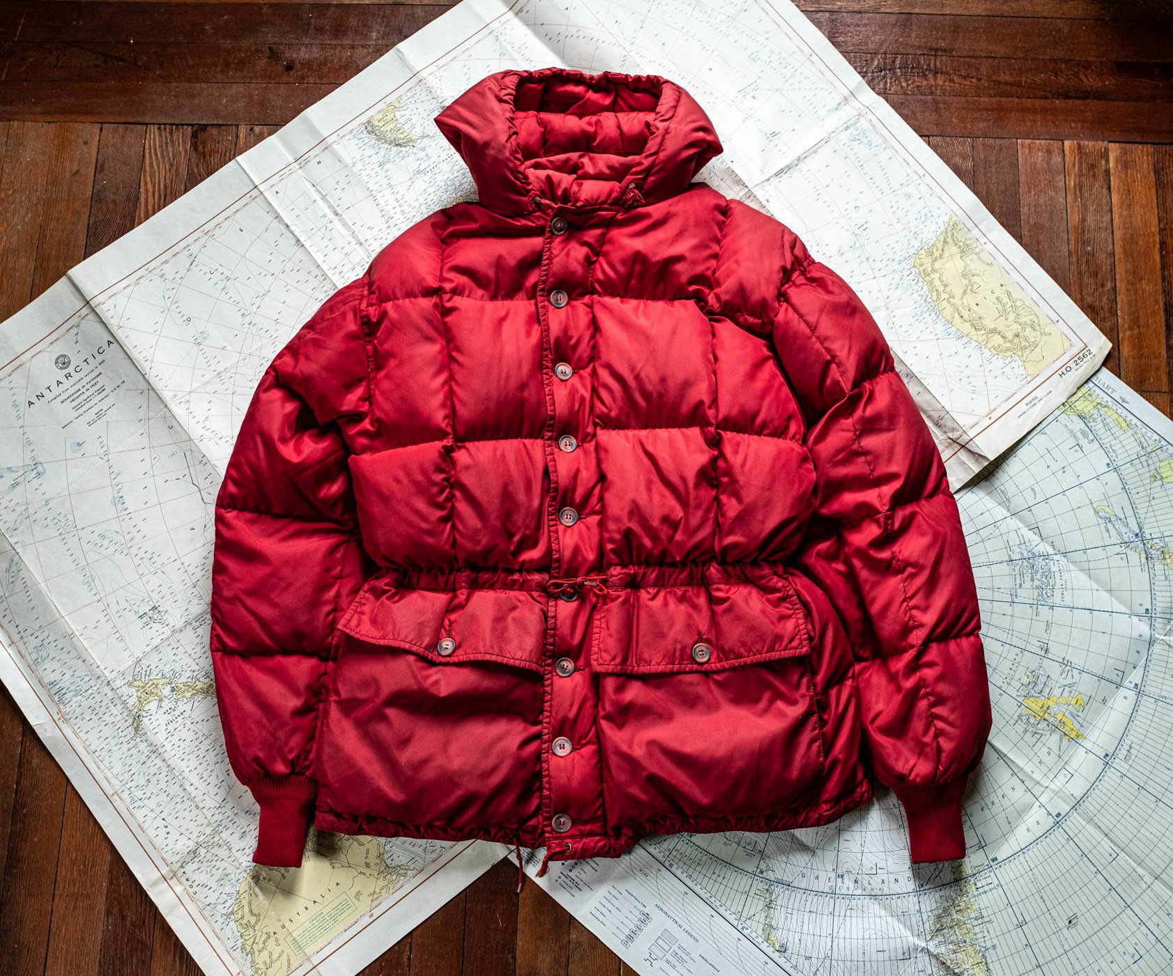 Survival Red 1960s Eddie Bauer Kara Koram Goose Down Parka Jacket ...