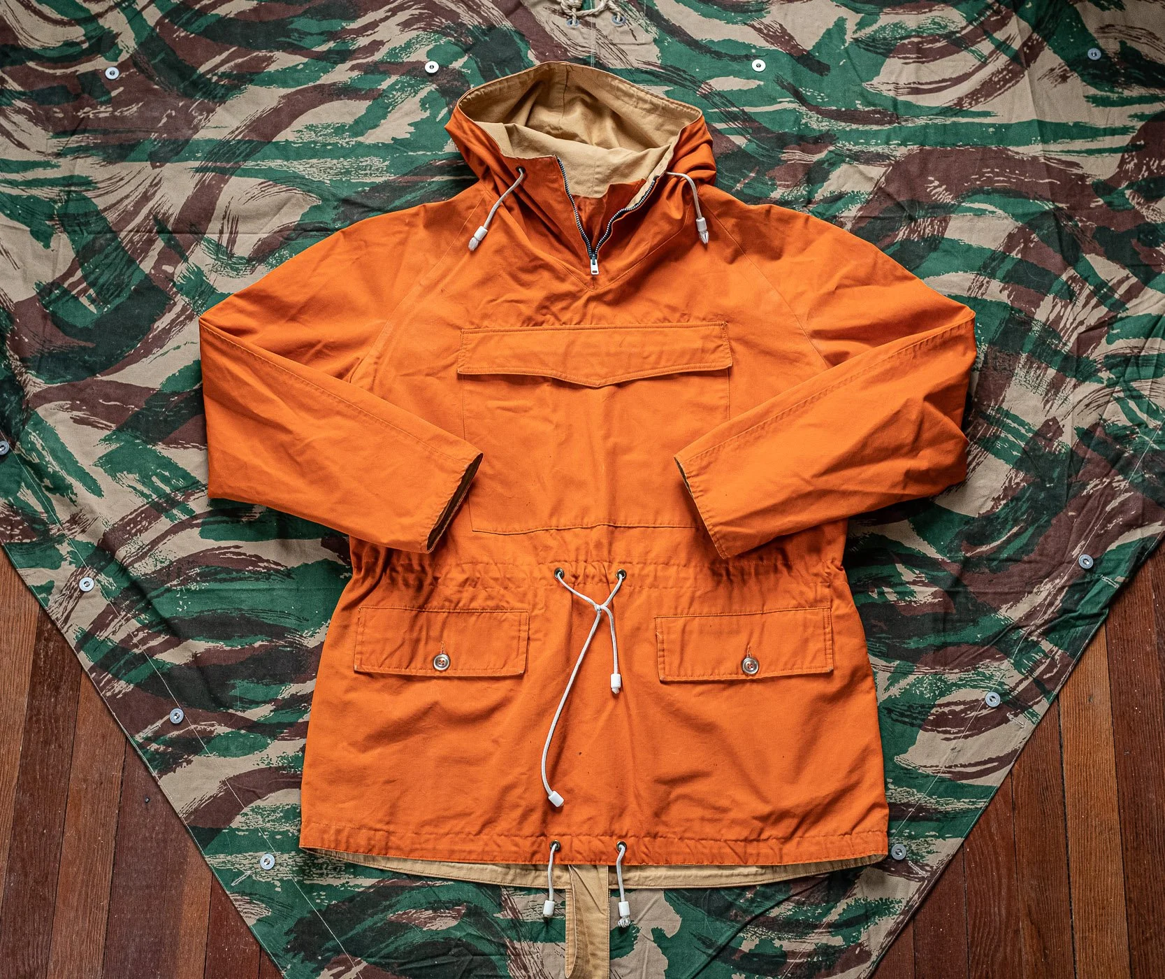 1960's British Mountain Rescue Ventile Orange Smock. — SAUNDERSMILITARIA