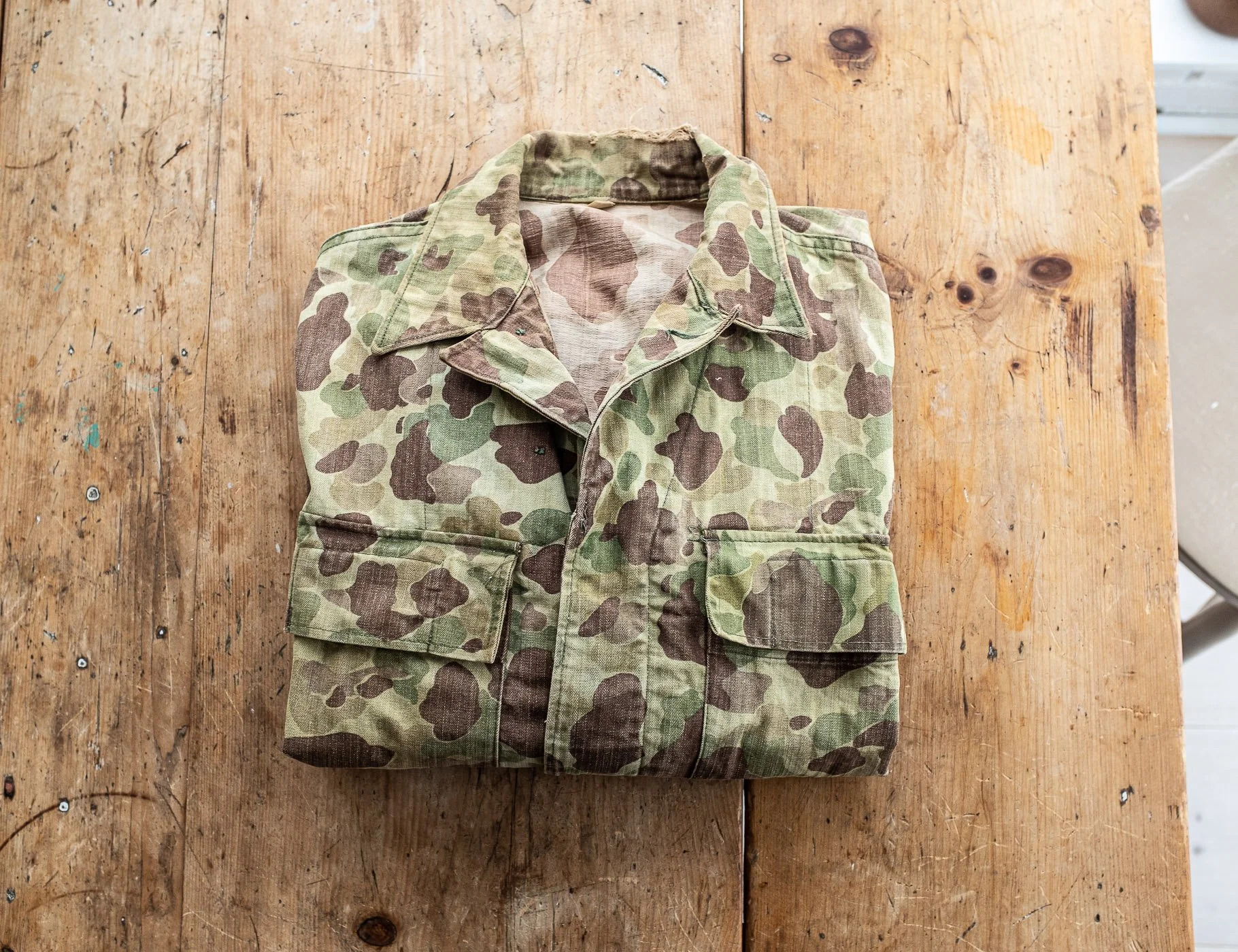 Original WW2 US Army Frogskin Camo Combat Shirt/ Jacket 