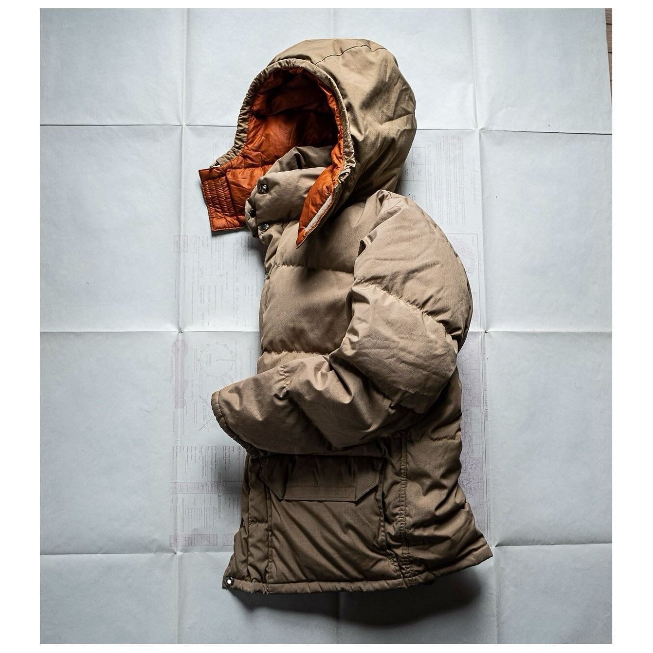 For Sale. A very fine mint condition vintage @thenorthface goose down expedition parka in khaki/ hi-viz orange available on the website now.