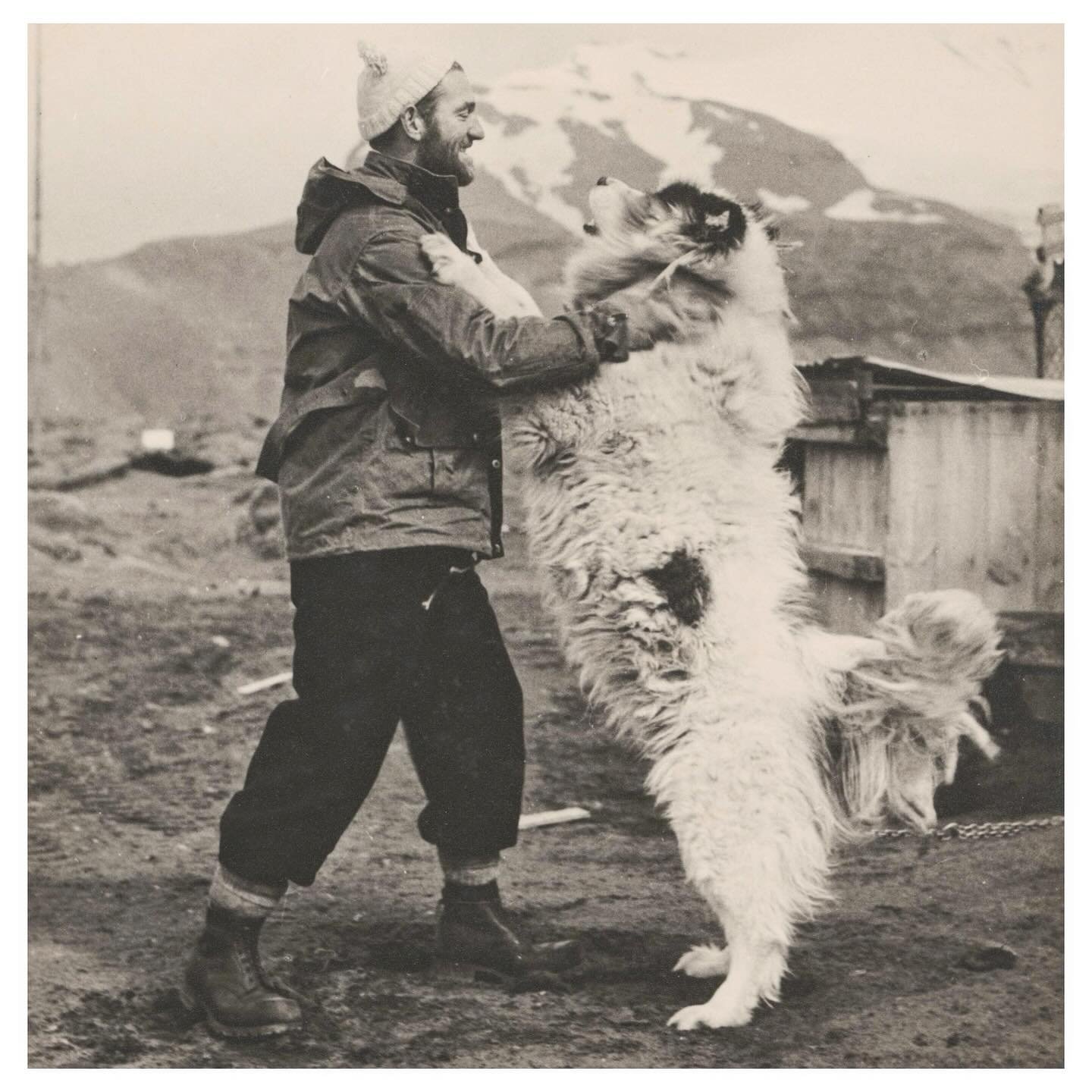 Yes, that is a man wearing a WW2 @barbour Royal Navy Waxed Submariner &ldquo;Ursula Jacket&rdquo; dancing with a big ol dirty dog. 

I often find myself scrolling through our thousands upon thousands of saved garment reference photographs looking for