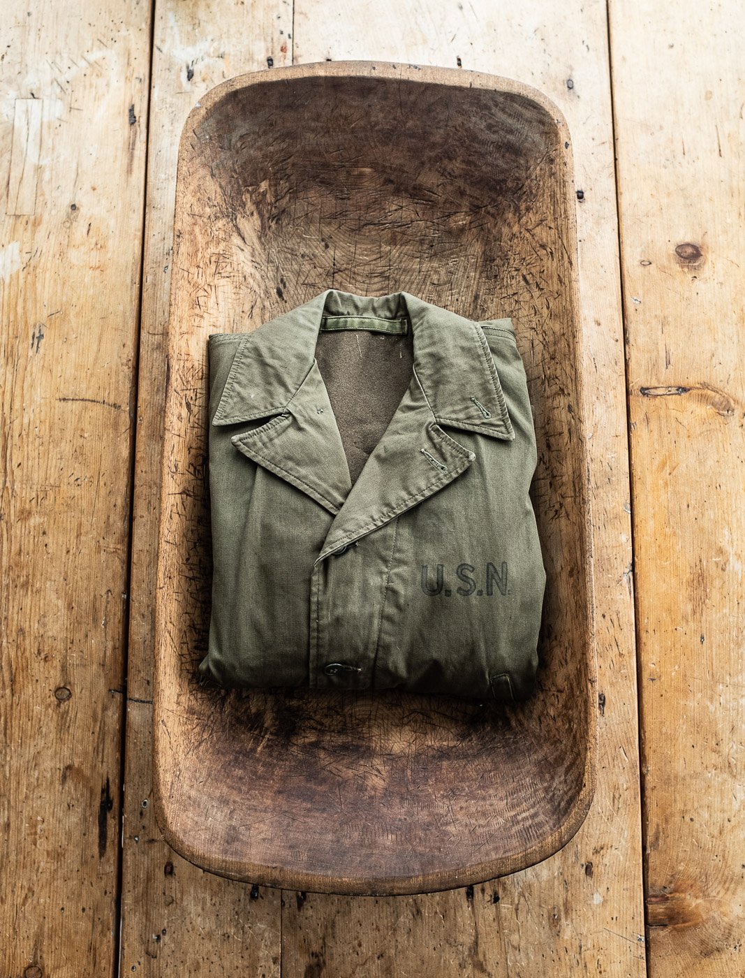 ww2 n-1 seabees 1st pattern n-4 hook front deck jacket blue jungle cloth