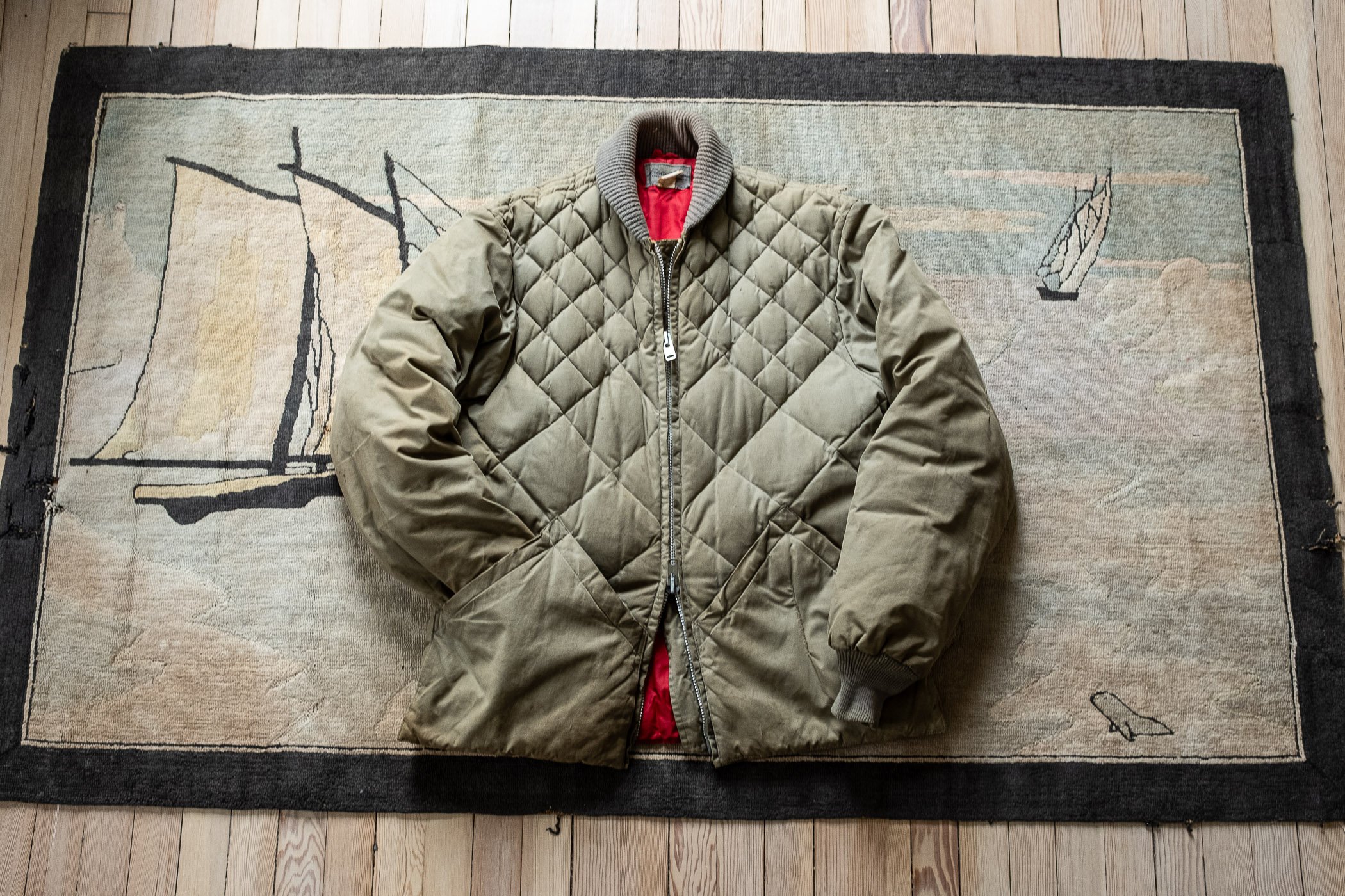 vintage Eddie Bauer Expedition Cloth Skyliner Goose Down Shawl Collar ventile Karakoram