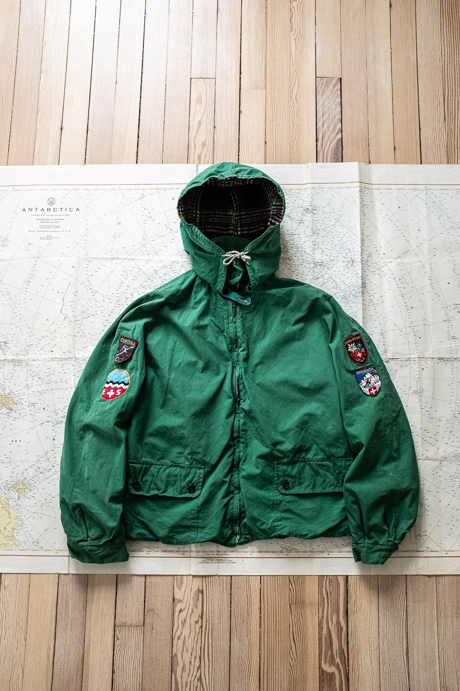 1940's/ 50's Kelly Green Ventile Windproof Mountain Smock Parka