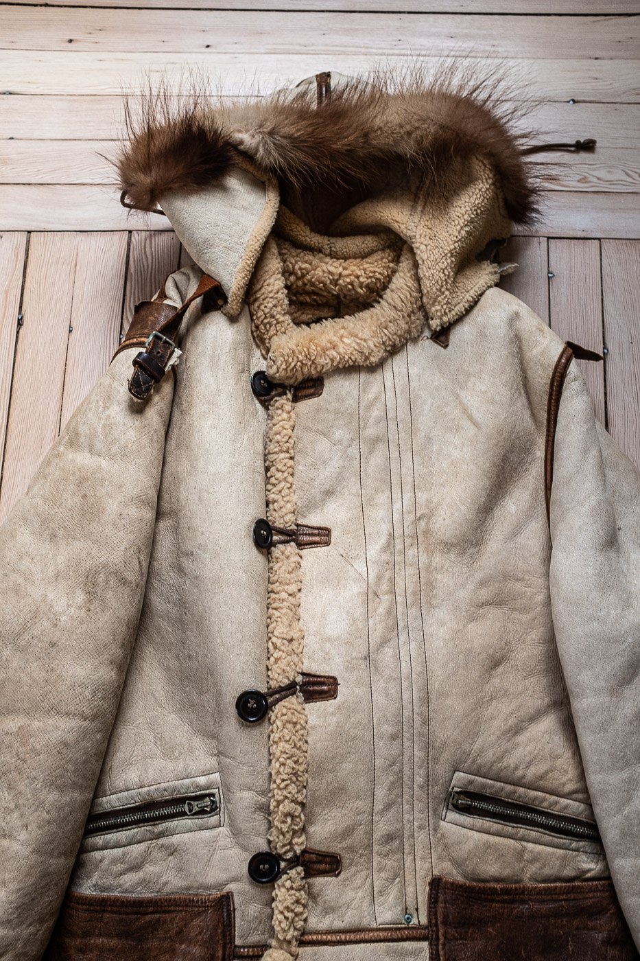 WW2 USAAF B-7 Arctic Sheepskin Leather Flight Parka