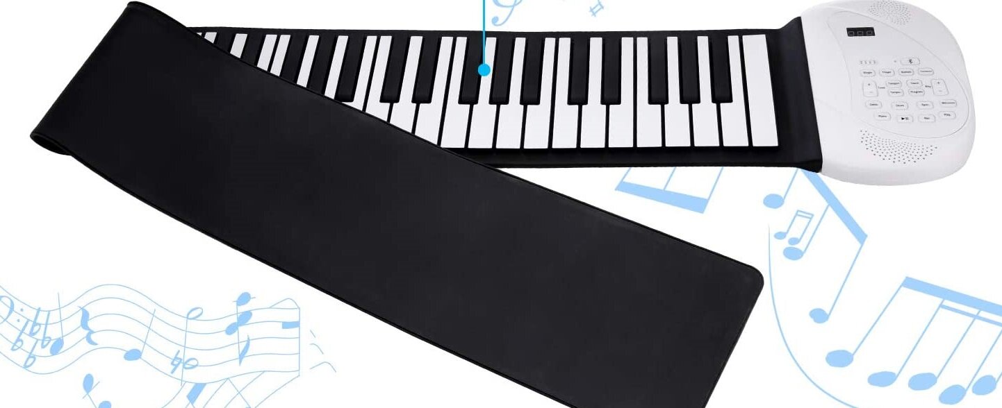 Électrique Numérique Roll Up Clavier Piano Pliable Flexible Flexible Roll Up Clavier Piano pour Bébé Débutant Jouet Multicolore