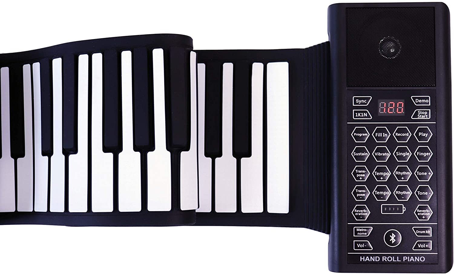 Travel Foldable 49 Keys Flexible Electronic Hand Roll Piano Built-in Speaker with Environmental Silicone Piano Keyboard for Kids Beginners Best Christmas Gift Homend Roll Up Piano 