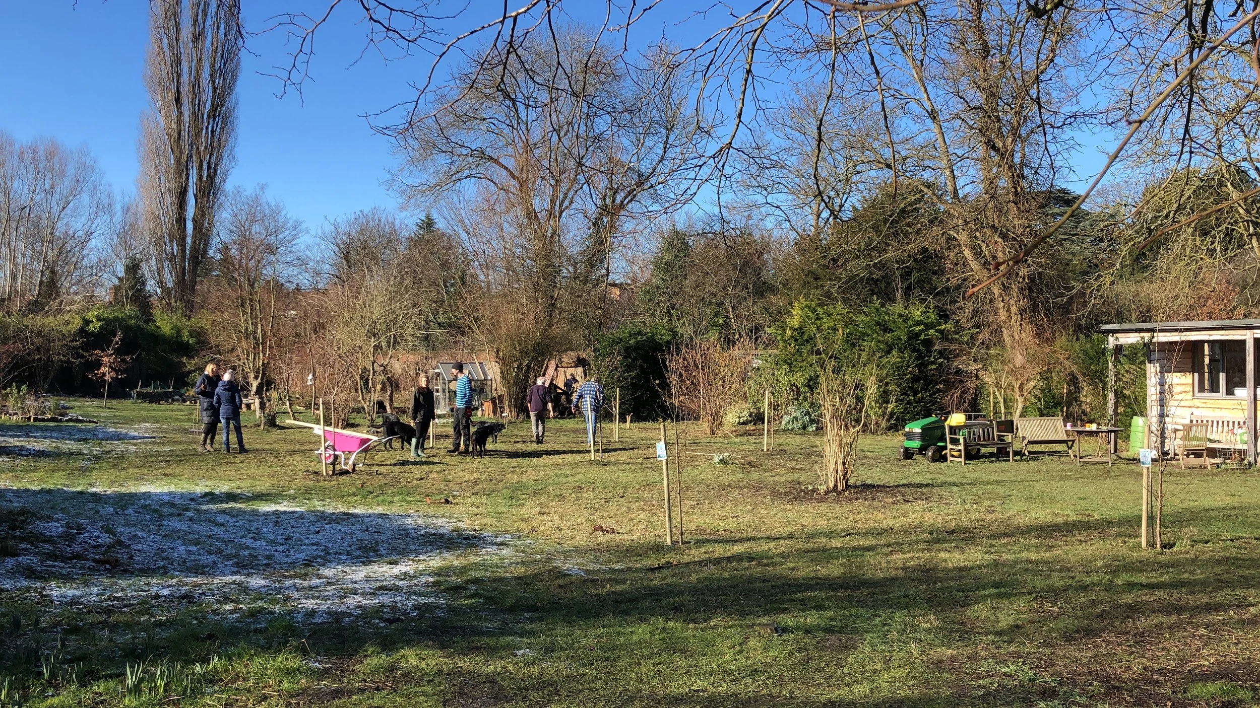 icy cold and blue skies