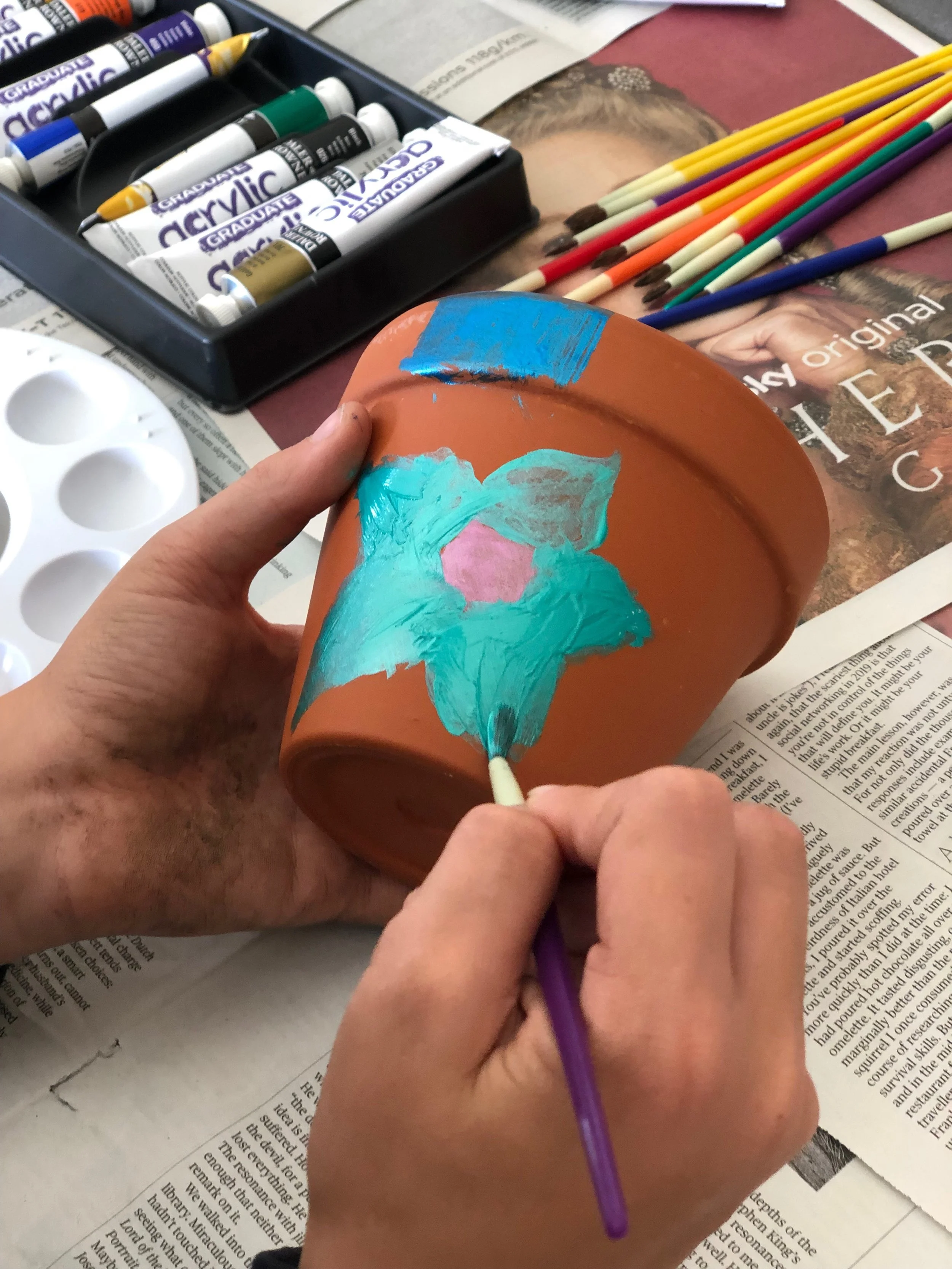 weaving and painting
