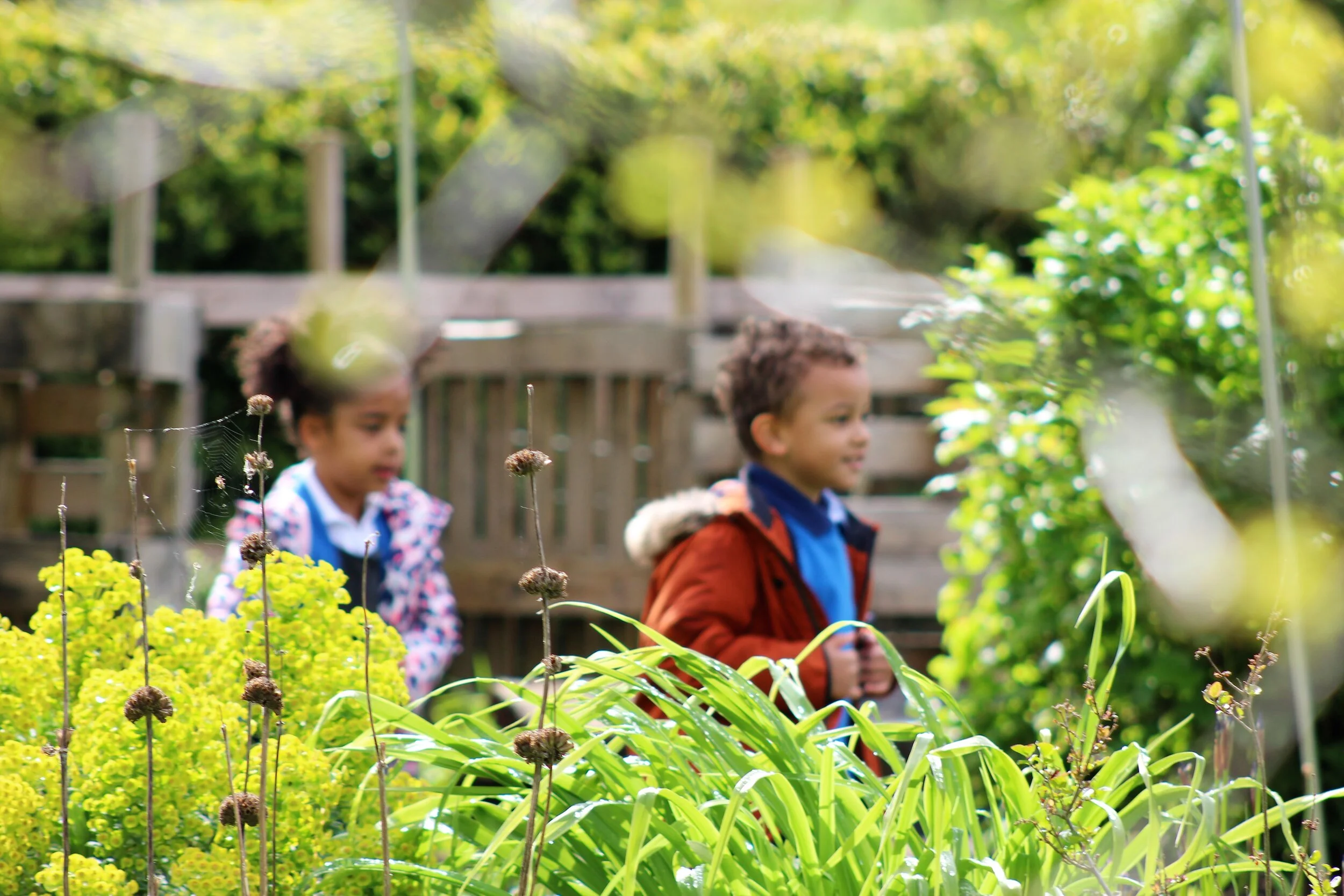 local school children enjoy the acre