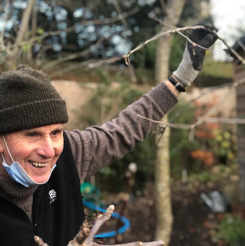 Apple pruning and talking teens