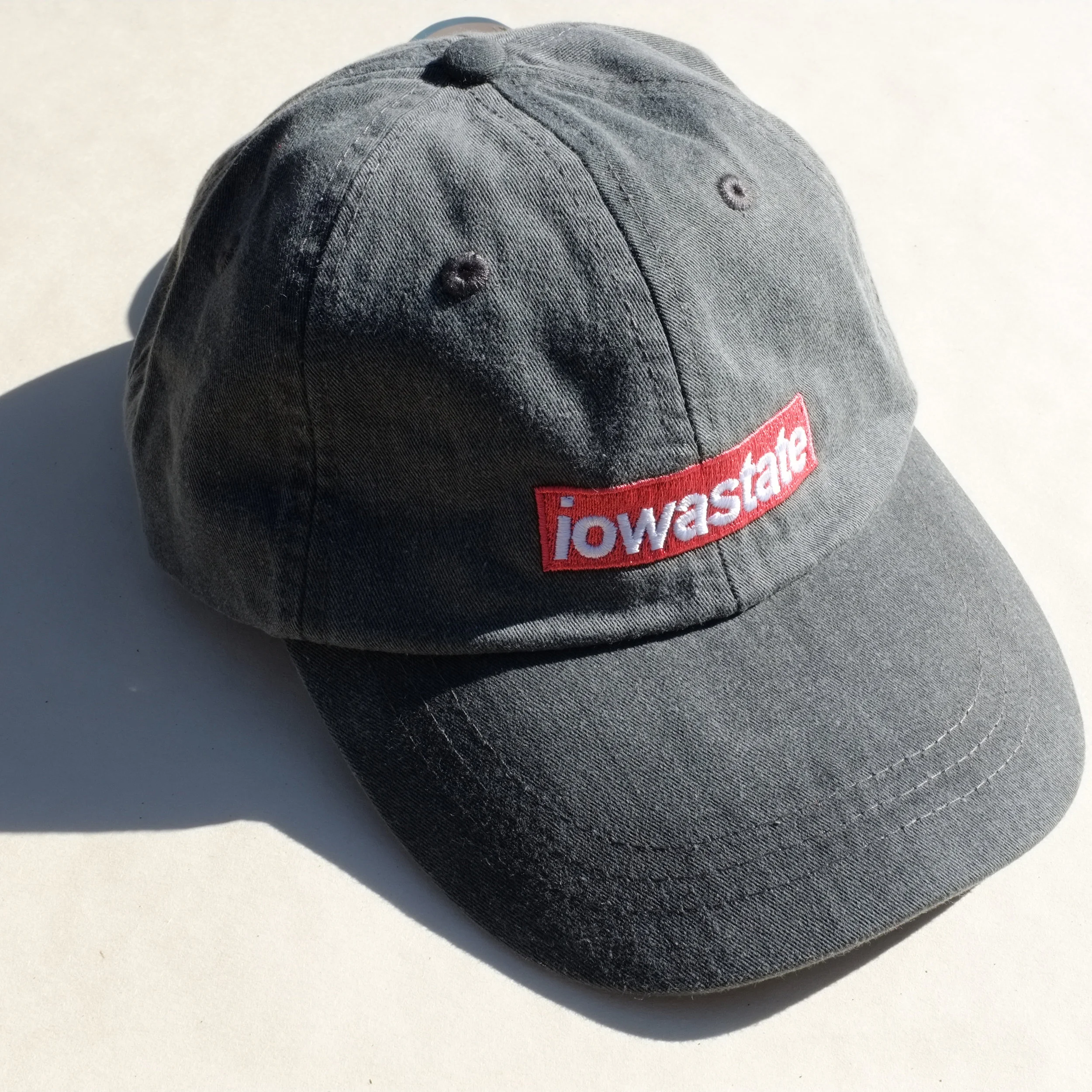 Black Iowa State Hat Top View