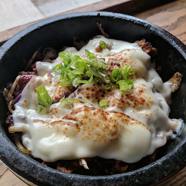 Special stonebowl rice coming up!
Cheesy Double Spicy Pork stonebowl rice! Limited quantity and time offer on only college location! 
#bibimbap #cheesy #spicy #koreanfood #pork # foodto # Toronto at #collegest #littleitaly