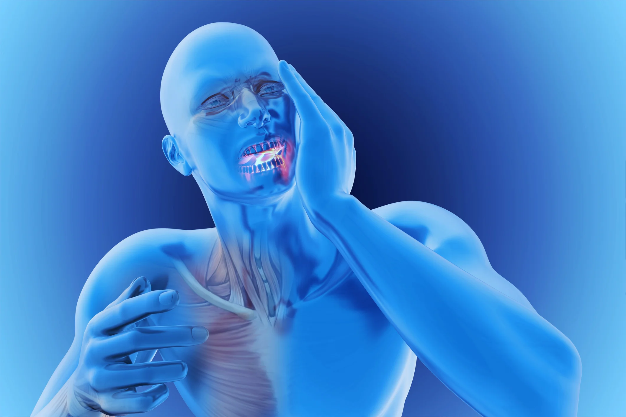 Chiropractic patient with jaw pain and TMJ