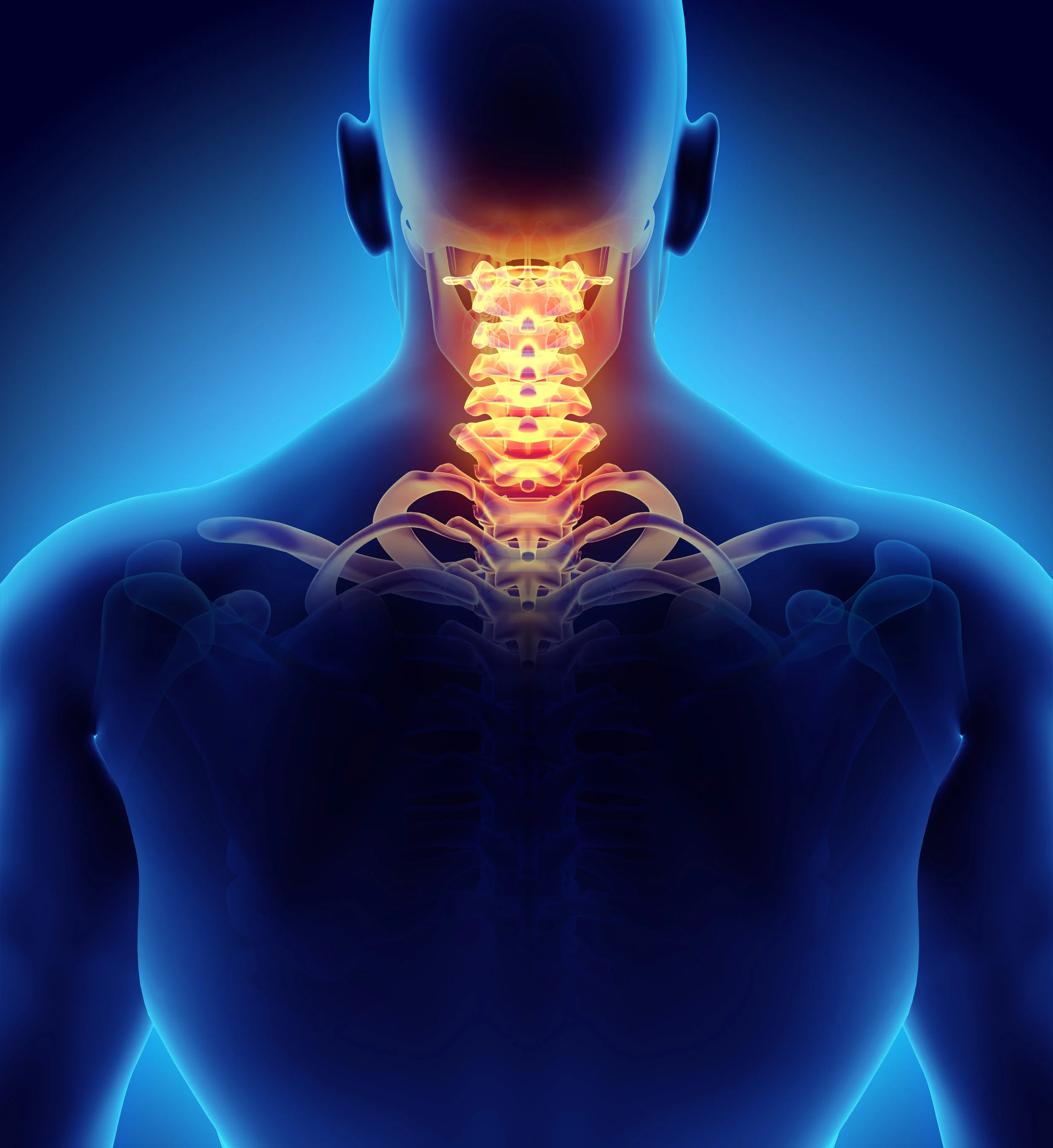 Chiropractic patient with neck pain and subluxation