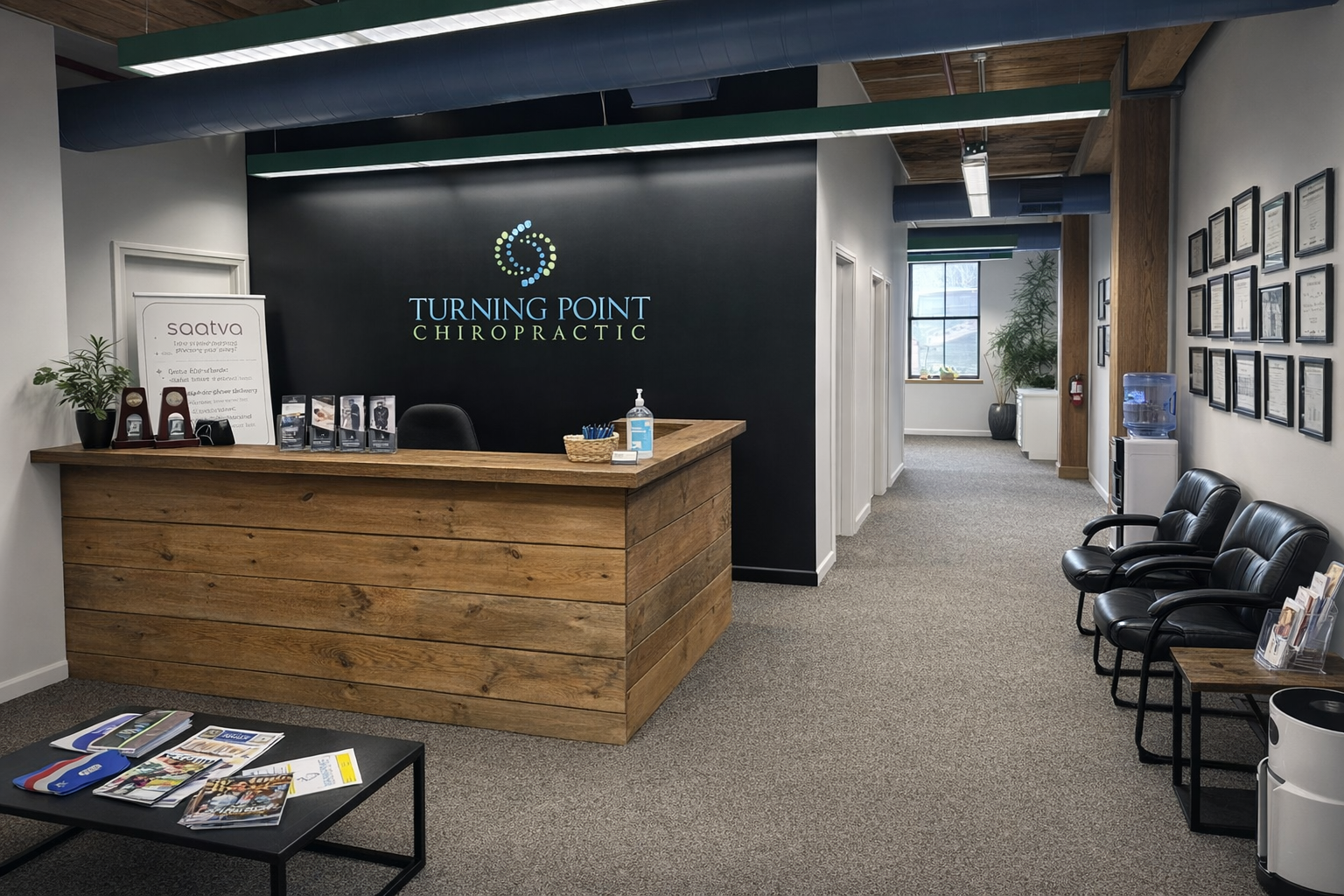 Saratoga Chiropractor with clean modern office