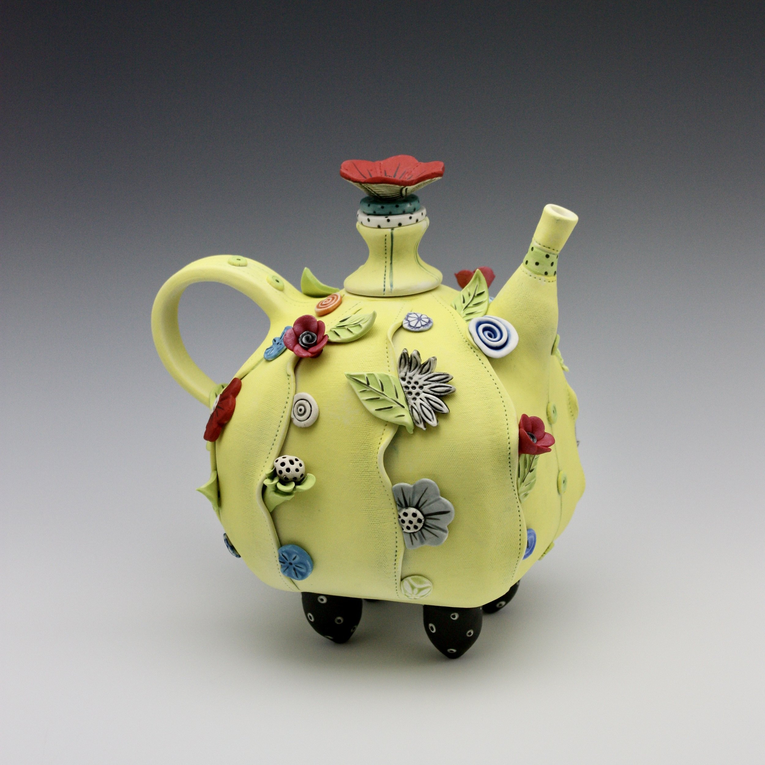 Wildflower Tea 9" high by Laura Peery