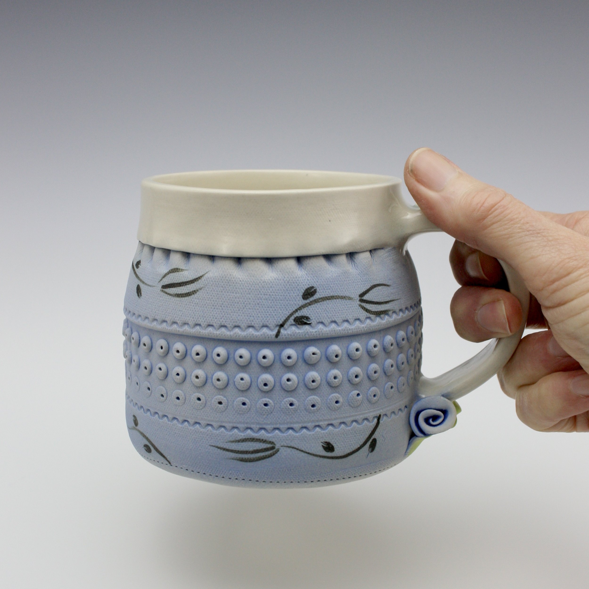 Mug  3.75"high by Laura Peery