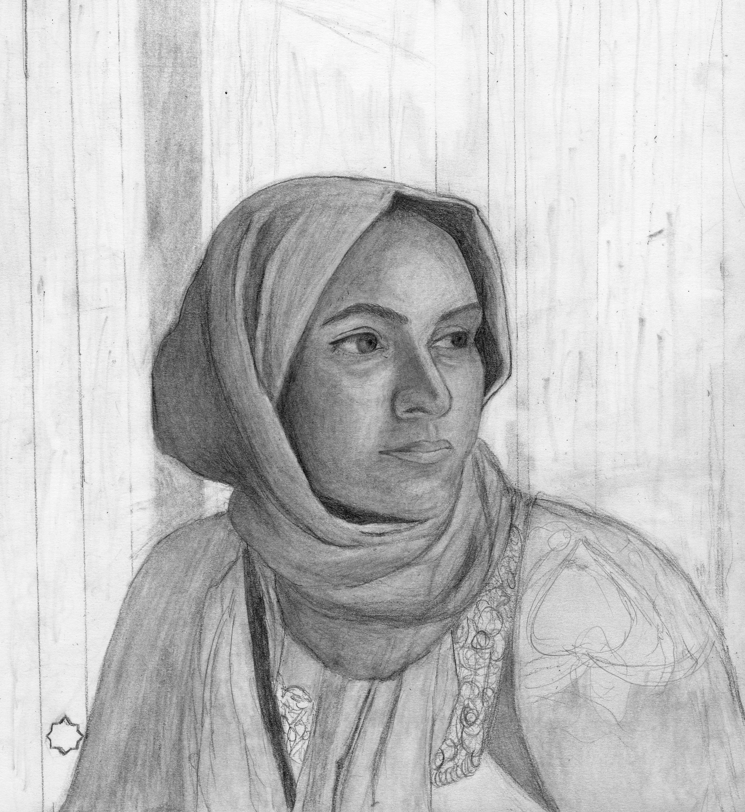 Karima, Graphite on Paper, 2017
