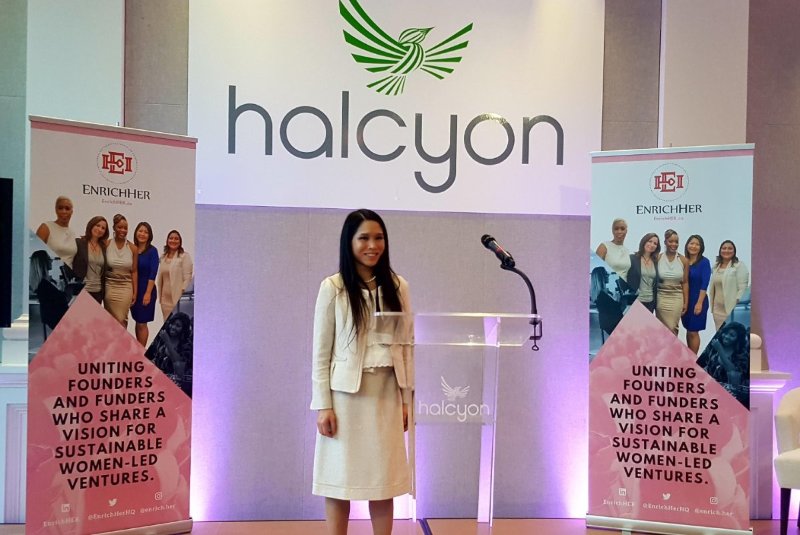 Chung speaking at an EnrichHer event.