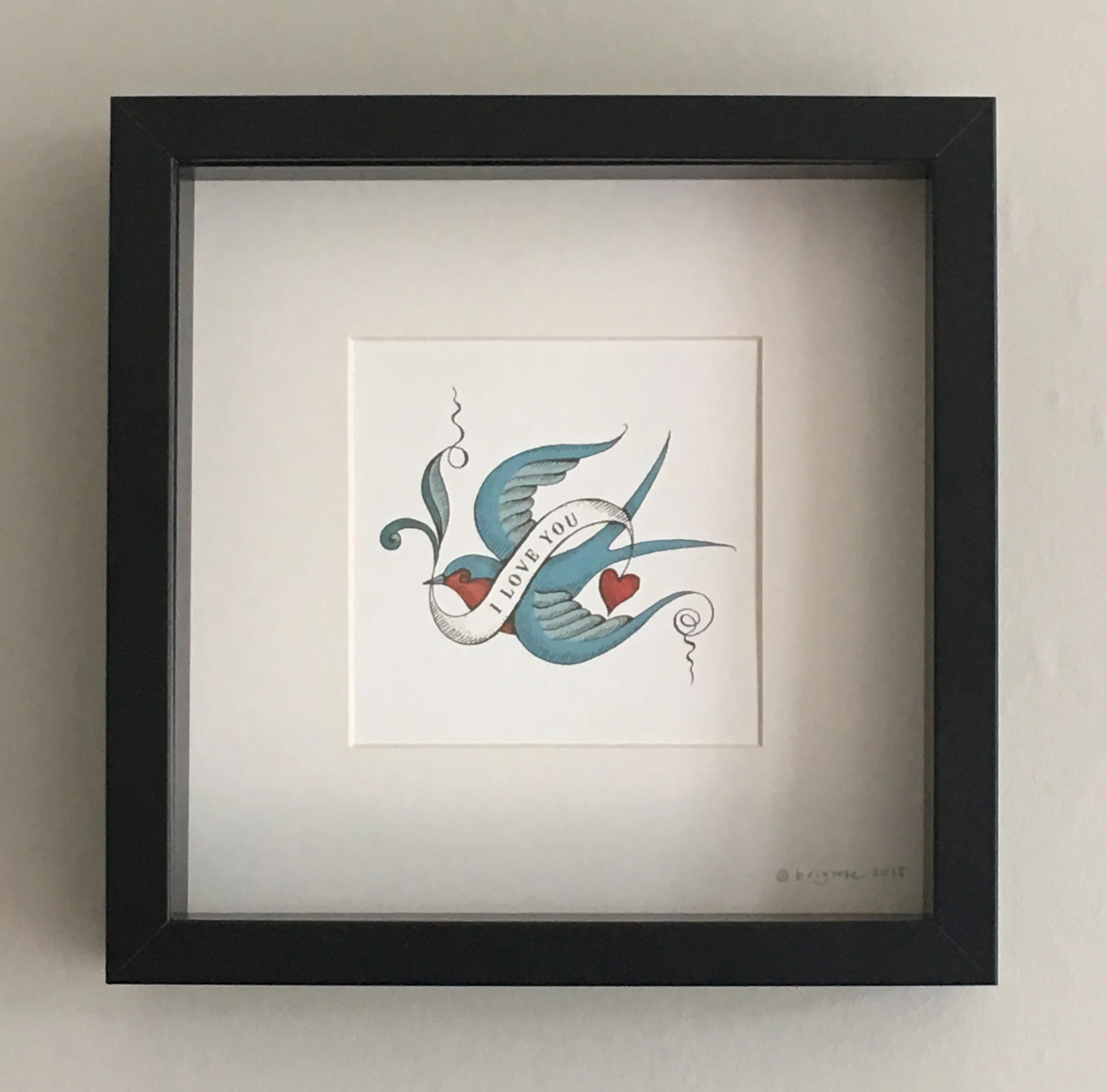 Tattoo Bird with Banner