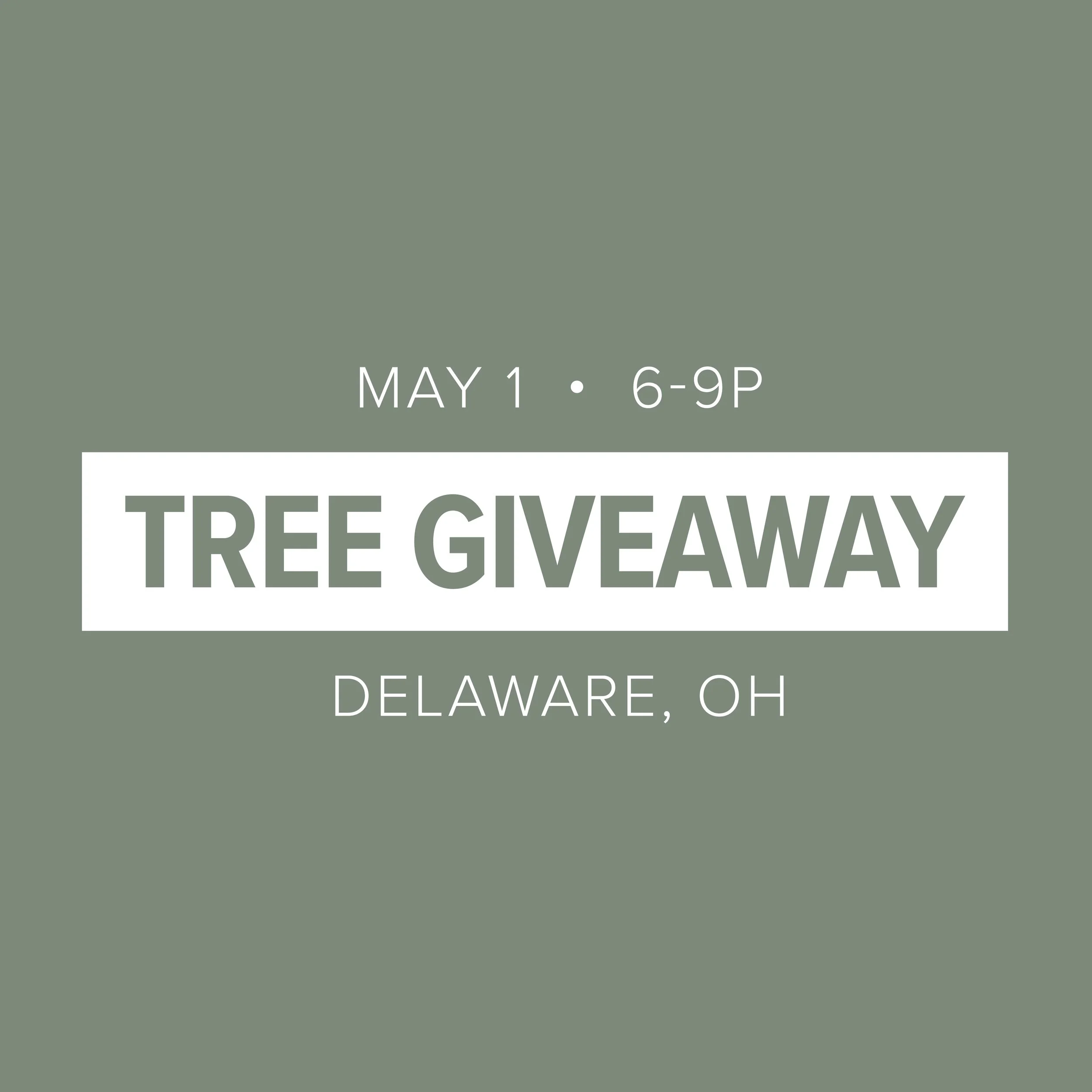 Tree Giveway: Main Street Delaware First Friday