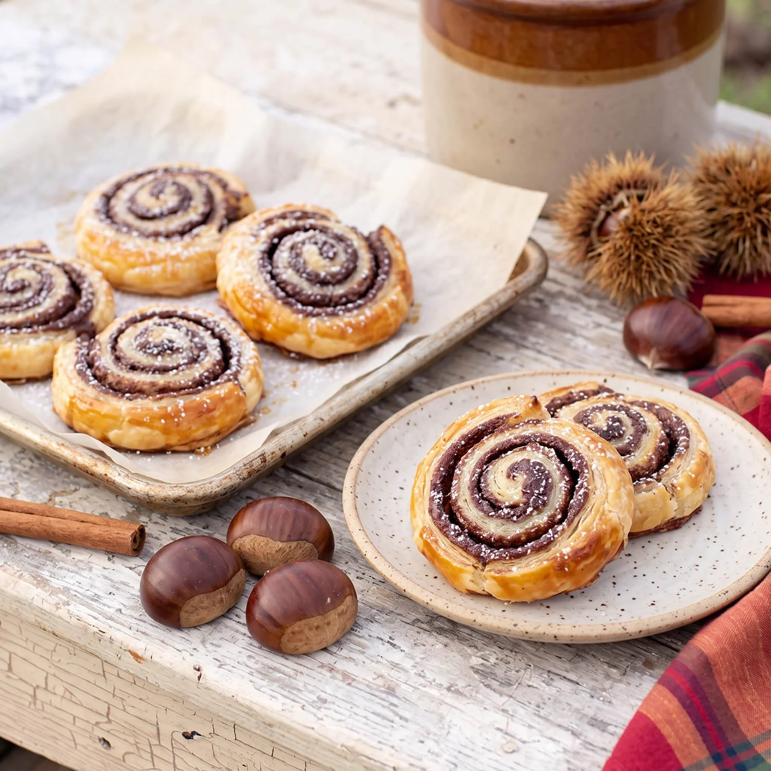 Chestnut Pastry Swirls