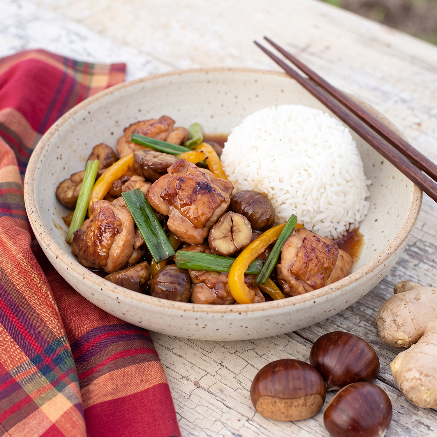Stir-Fried Chicken with Chestnuts