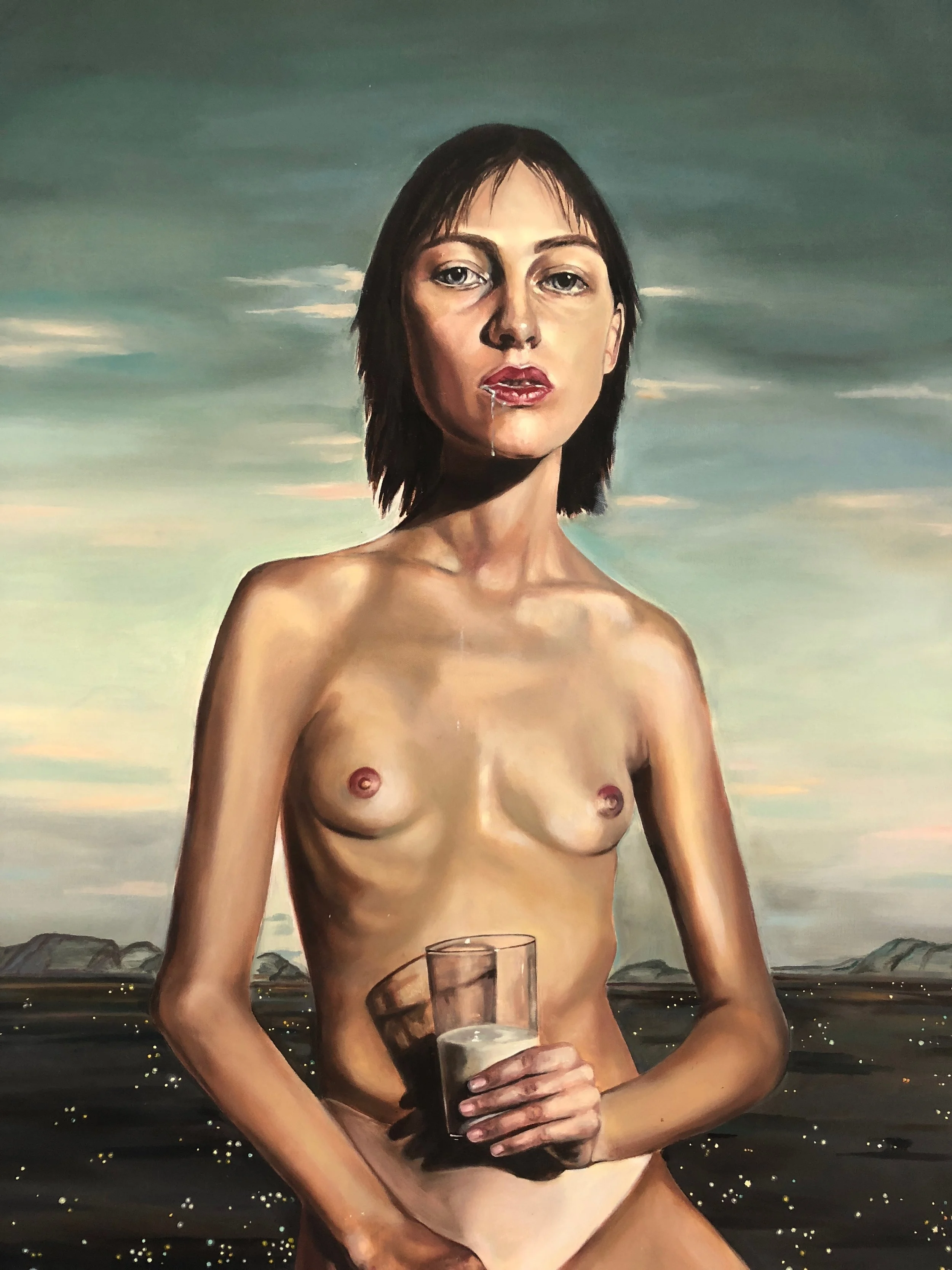 ‘A Milky Residue’ Oil on Linen, 30x40 In