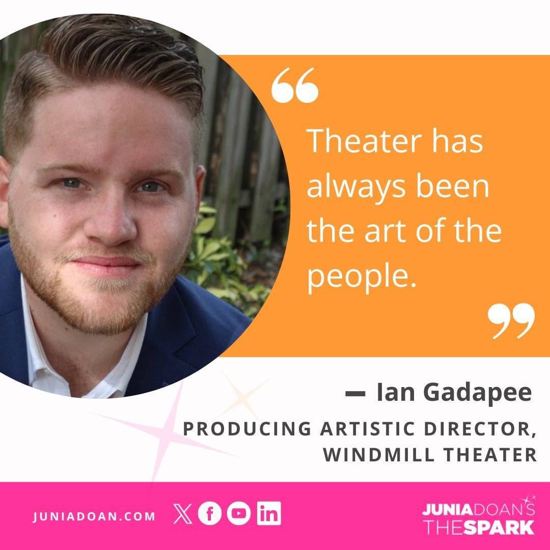 &ldquo;Theater has always been the art of the people.&rdquo; Even on a budget, Producing Artistic Director at the @windmill.theater Ian Gadapee, is good at creating a sense of wonder for an audience. Ian talks about how stage setting, lighting, color