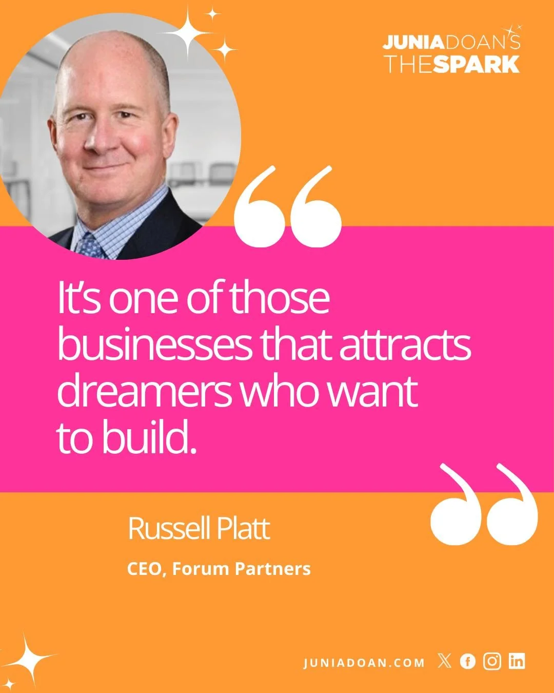 &ldquo;It&rsquo;s one of those businesses that attracts dreamers who want to build.&rdquo; CEO of Forum Partners Russell Platt has big ambitions to add value to real estate businesses and spur investment in lesser known regions like Asia and Eastern 