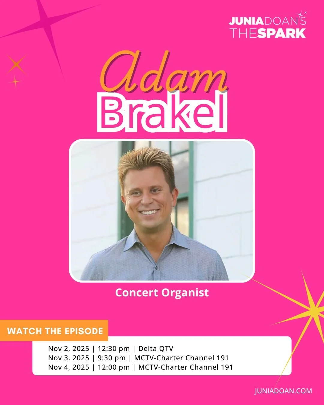Considered one of the most talented concert organists in the world, Adam Brakel comes on the show next week to discuss his love for the world&rsquo;s most complex instrument.

Tune in Sunday, November 2, 2025, at 12:30 p.m. on Delta College Public Me